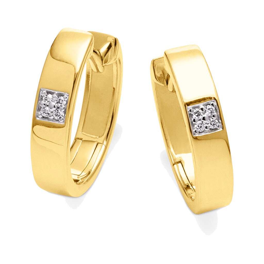 Orolino Paar Creolen »Gold 585 Brillanten 0,03ct.«