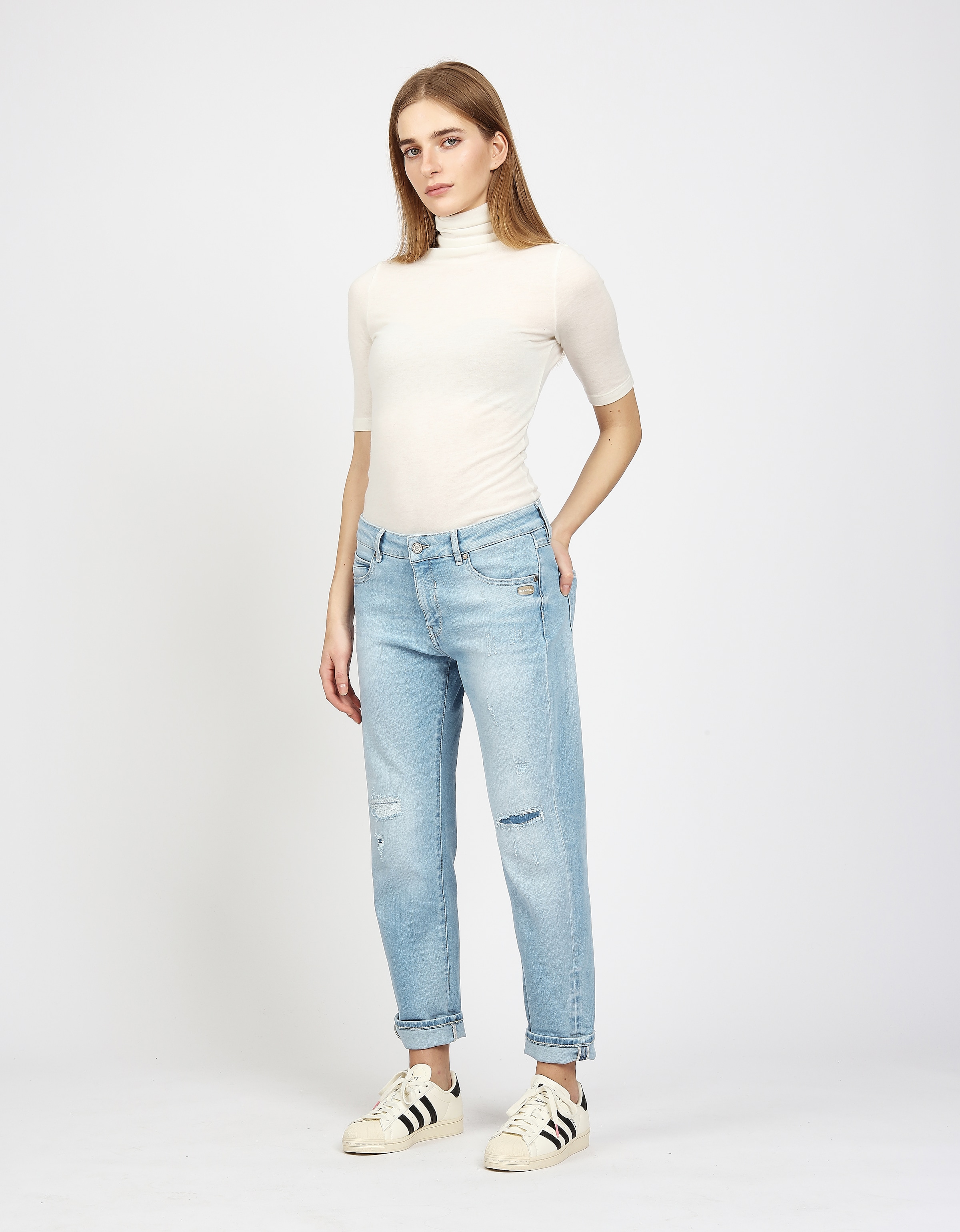 GANG Boyfriend-Jeans »94NADIA«, 5-Pocket Style mit Reißverschluss und Knopf