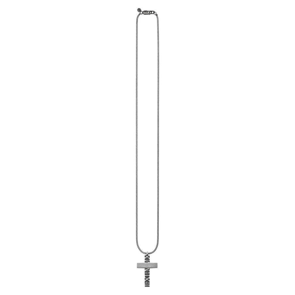 CAÏ Kette mit Anhänger »925/- Sterling Silber matt-oxidiert Kreuz«