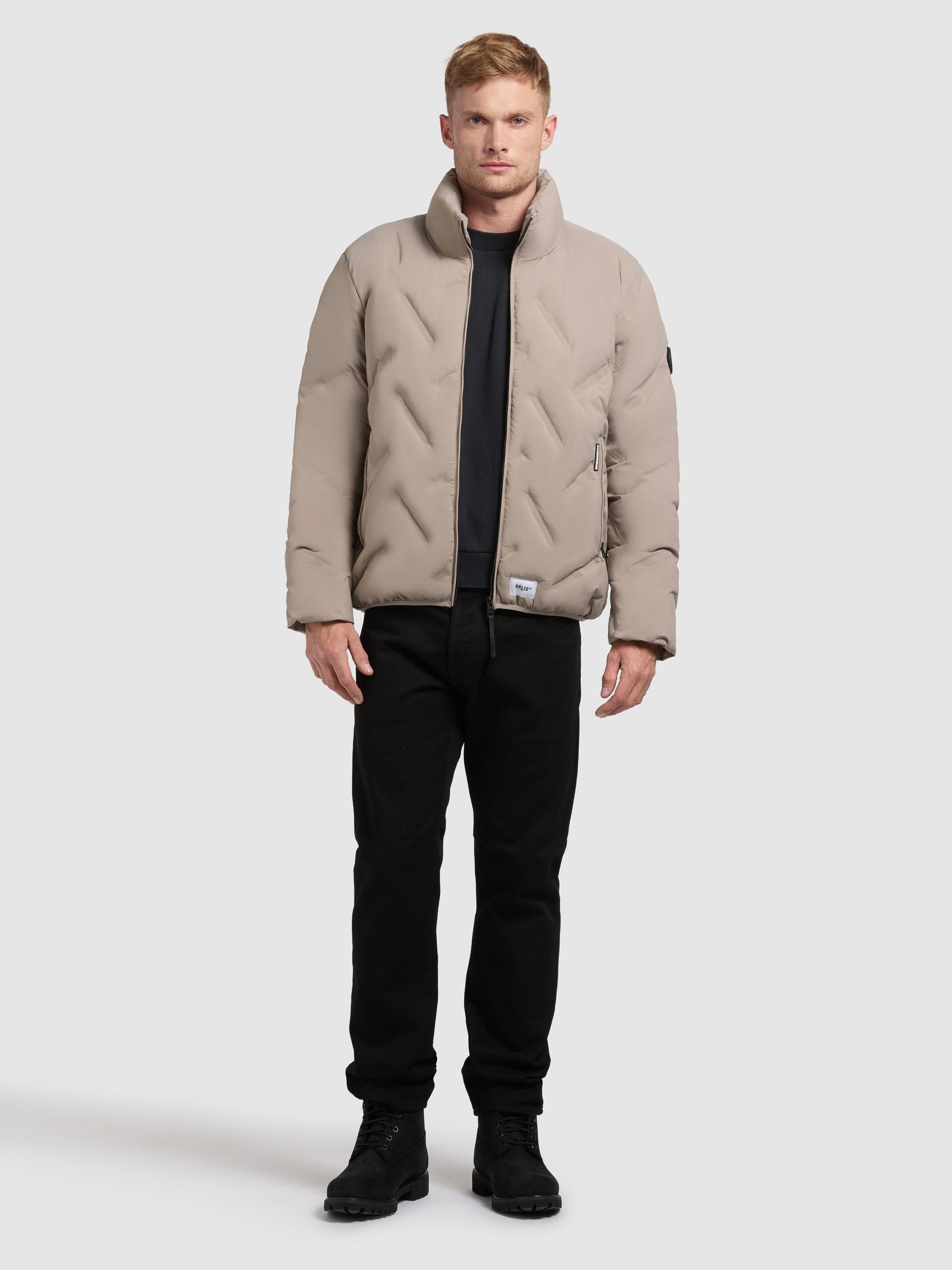 khujo Steppjacke »Clover« ohne Kapuze Herren Winterjacke mit auffälliger Steppung