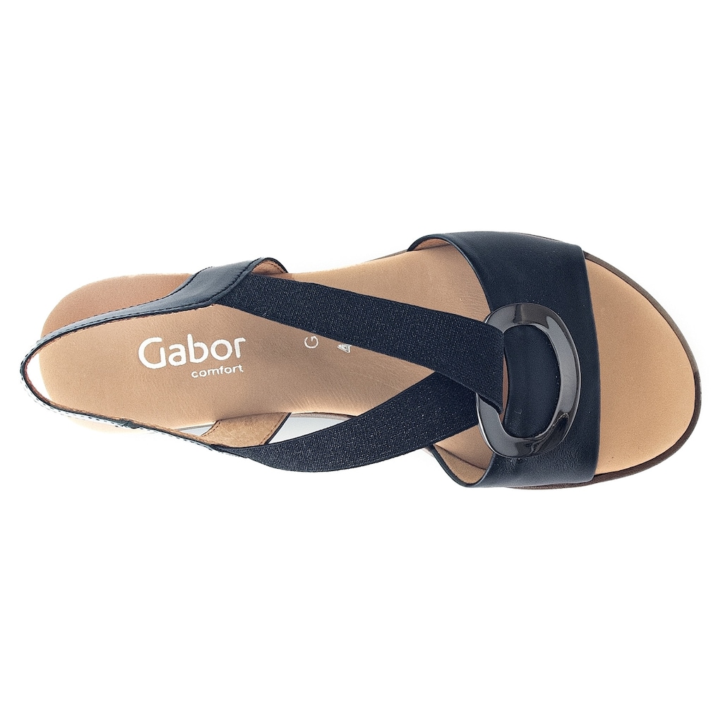 Gabor Sandalette »GENUA«, Sommerschuh, Sandale, Keilabsatz, in Schuhweite G (weit)