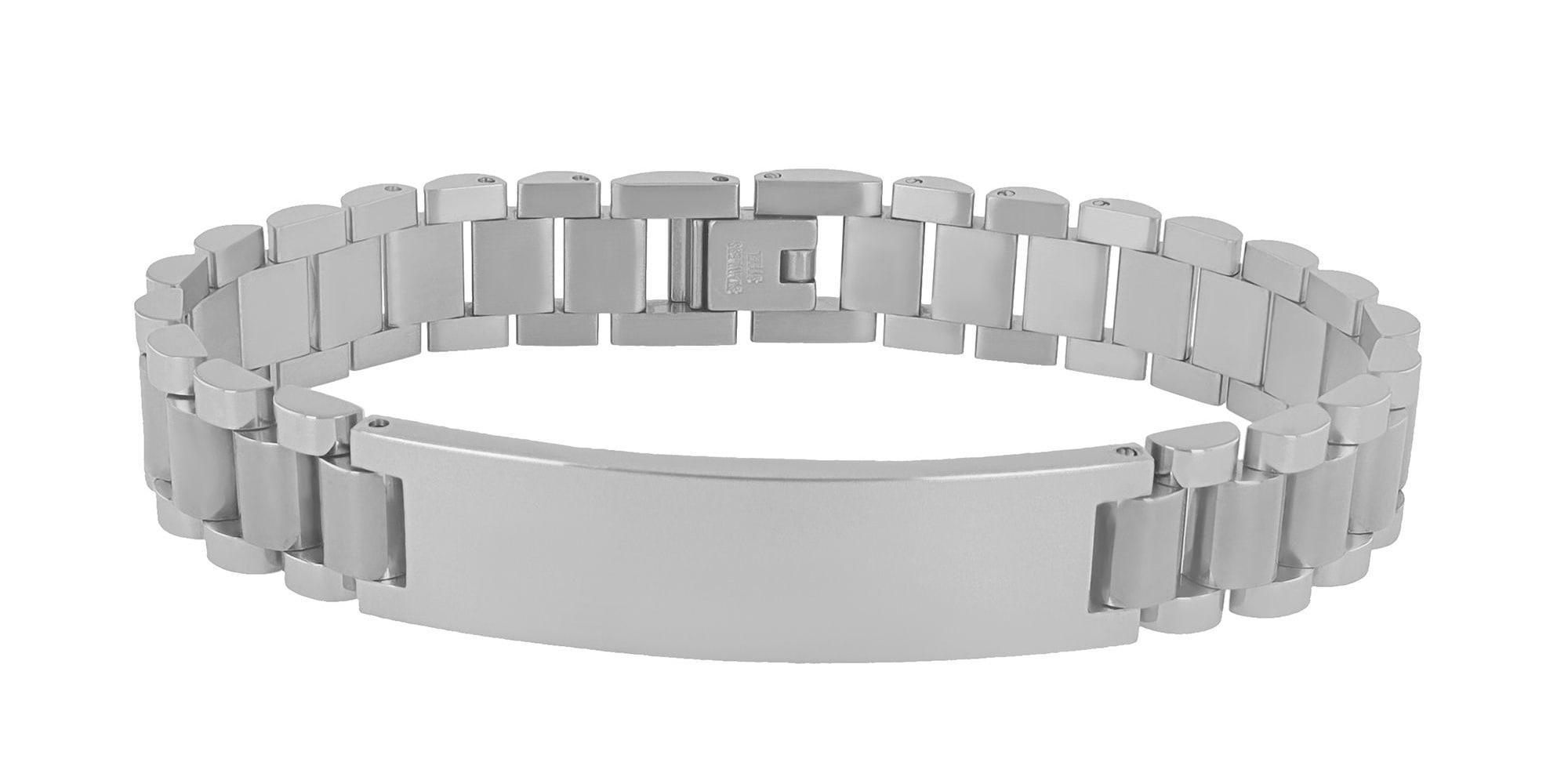 ADELIA ́S Damen Gliederarmband "Armband – Gliederarmband aus Edelstahl 20,5 cm", 20cm, Edelstahlsilber, Edelstahl, Armbänder, Ideal als Geschenk zum