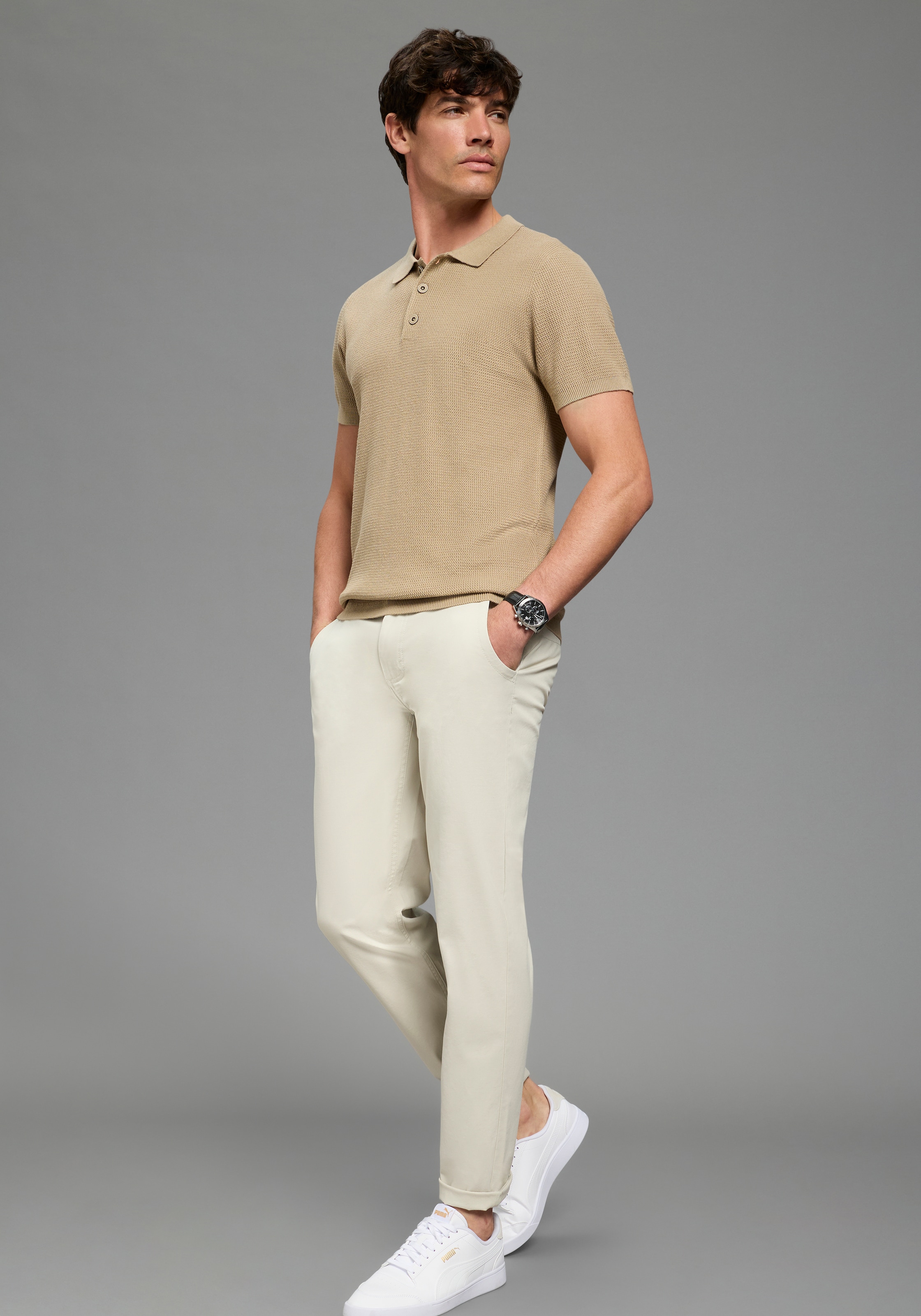 Bruno Banani Polokragenpullover »Strickpolo«