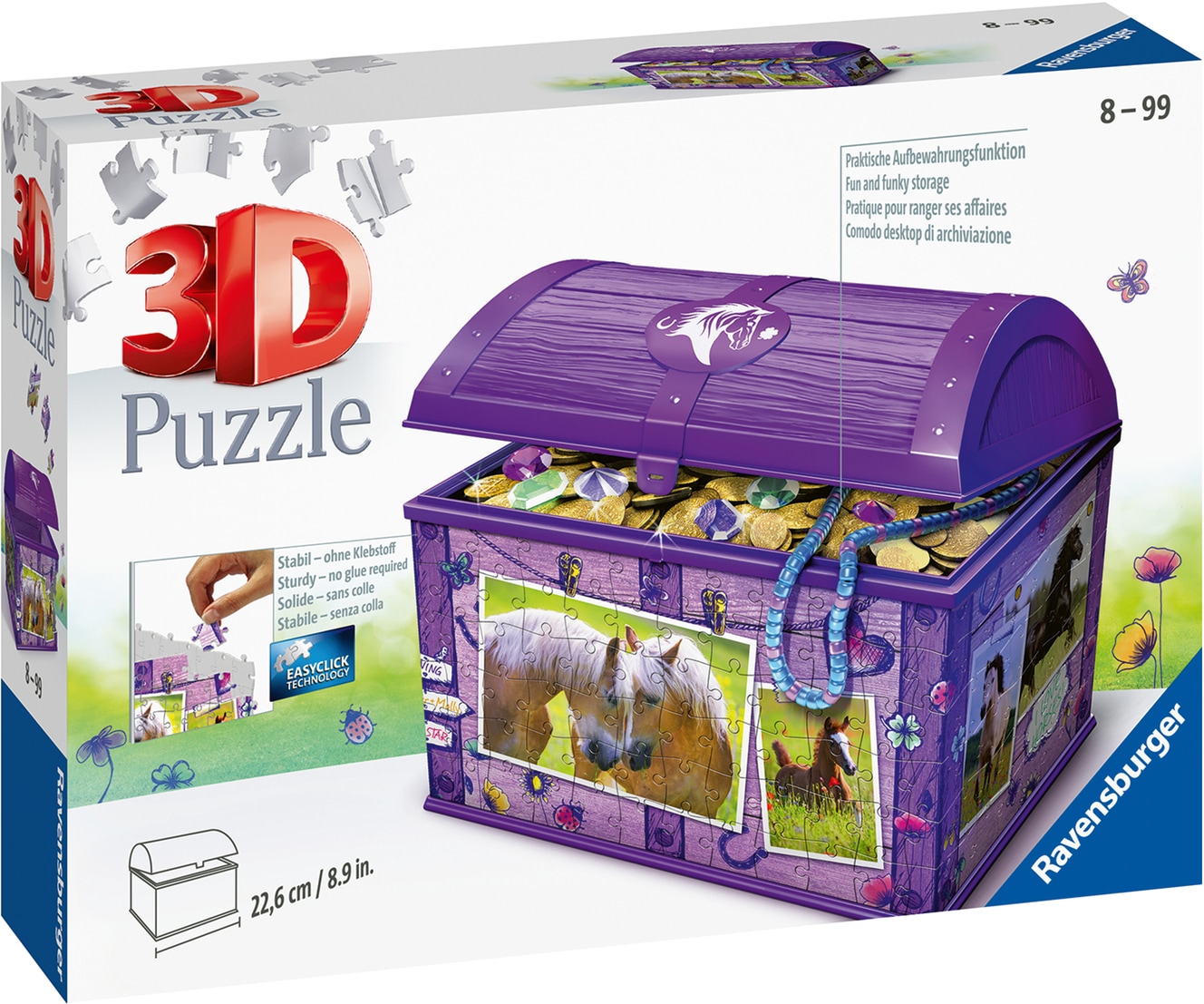 Ravensburger 3D-Puzzle »Schatztruhe Pferde«, Made in Europe