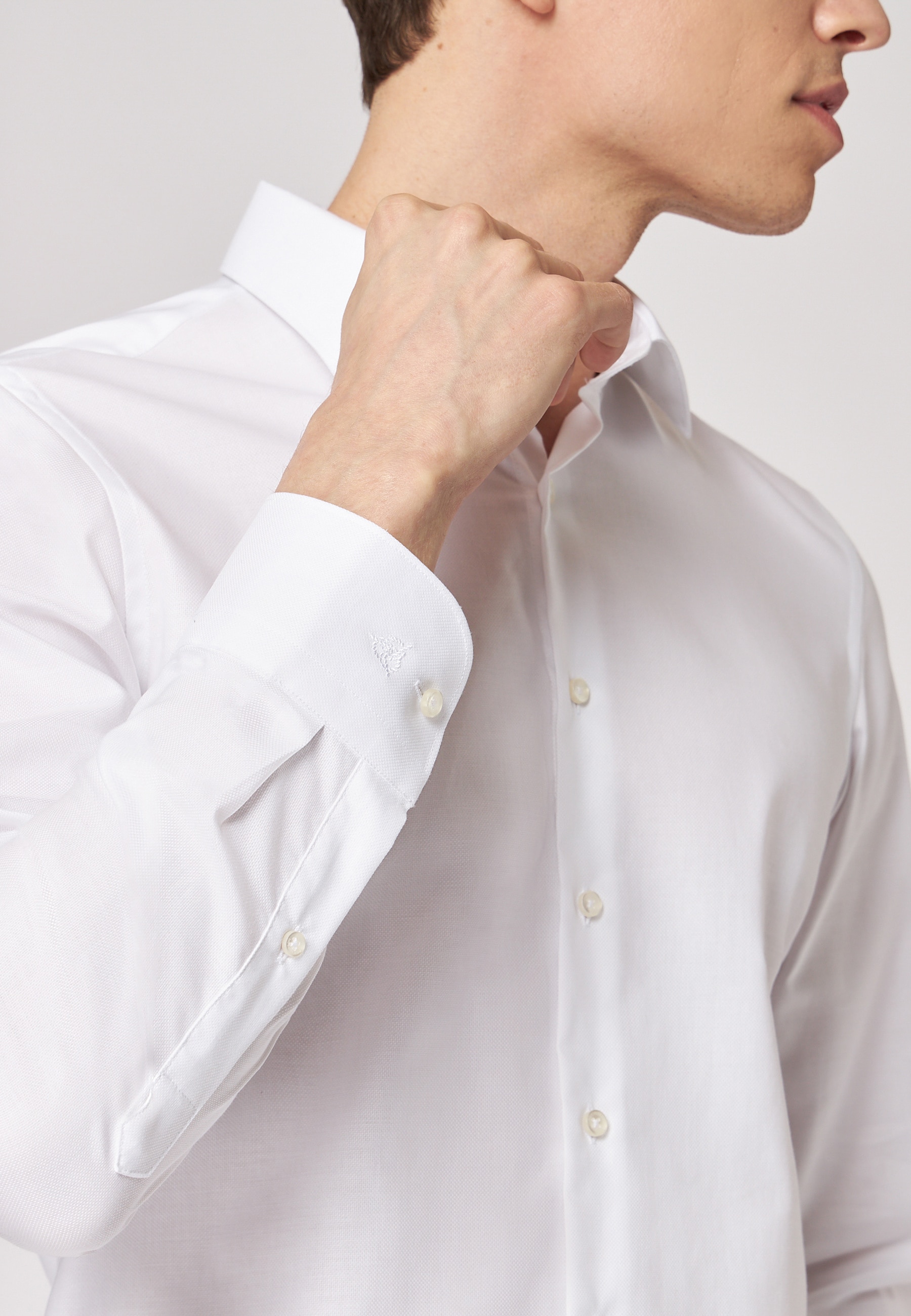 Roy Robson Businesshemd »Businesshemd im Slim Fit mit leichter Struktur«, mit Knopfleiste