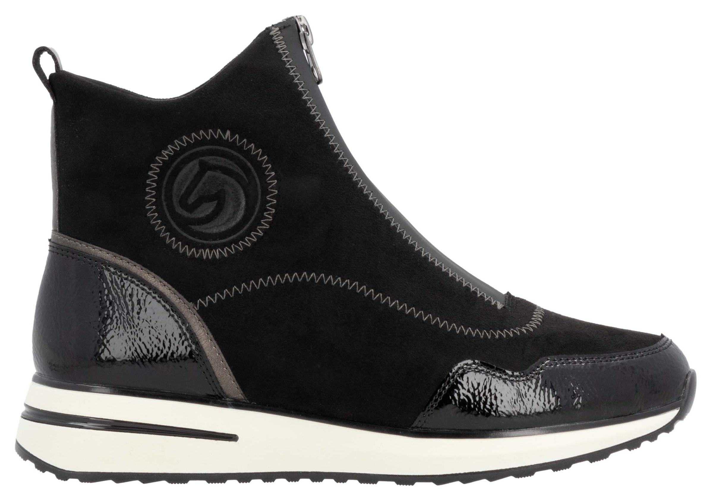 Remonte Slip-On Sneaker, Keilabsatz, Boots, Stiefelette mit praktischer Anziehlasche