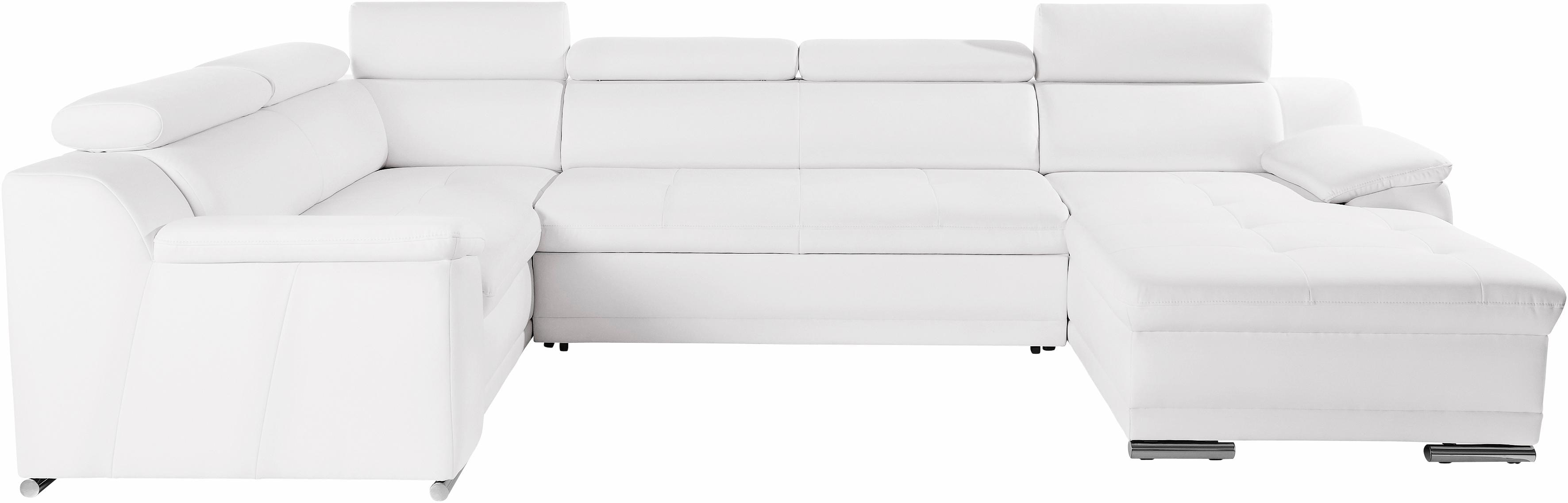 Wohnlandschaft "Andiamo U-Form, B: 336 cm, Kopfteilverstellung, XXL-Sofa" optional Schlaffunktion, frei stellbar, Couch für Wohnkomfort