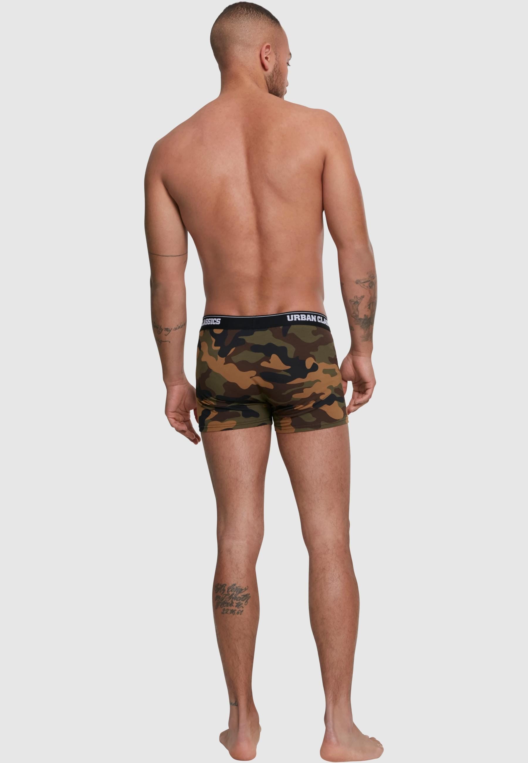 URBAN CLASSICS Boxershorts »Urban Classics Herren 2-Pack Camo Boxer Shorts«, (1 St.)