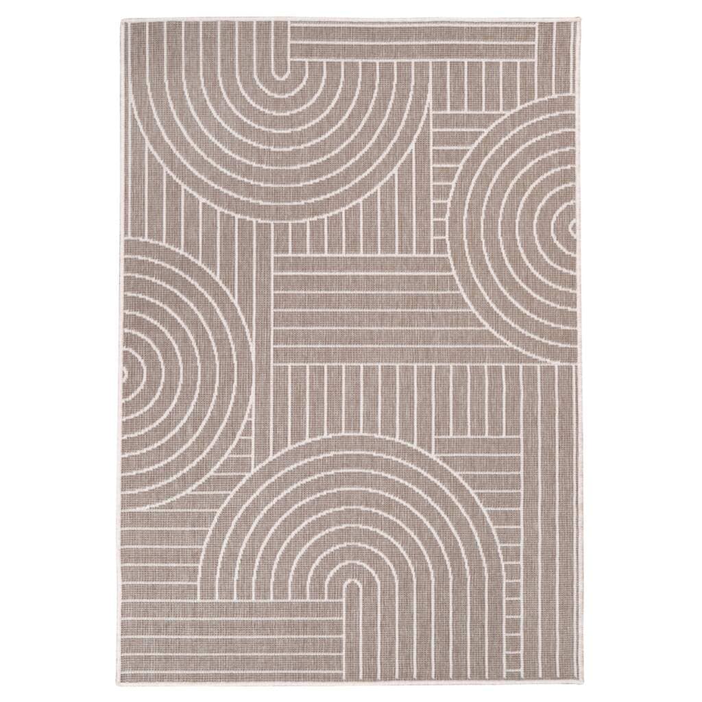 Carpet City Outdoorteppich »DUO RUG 5842«, rechteckig, 5 mm Höhe, Wendeteppich Wetterfest In- & Outdoor, Balkon, Terrasse, Wohnzimmer