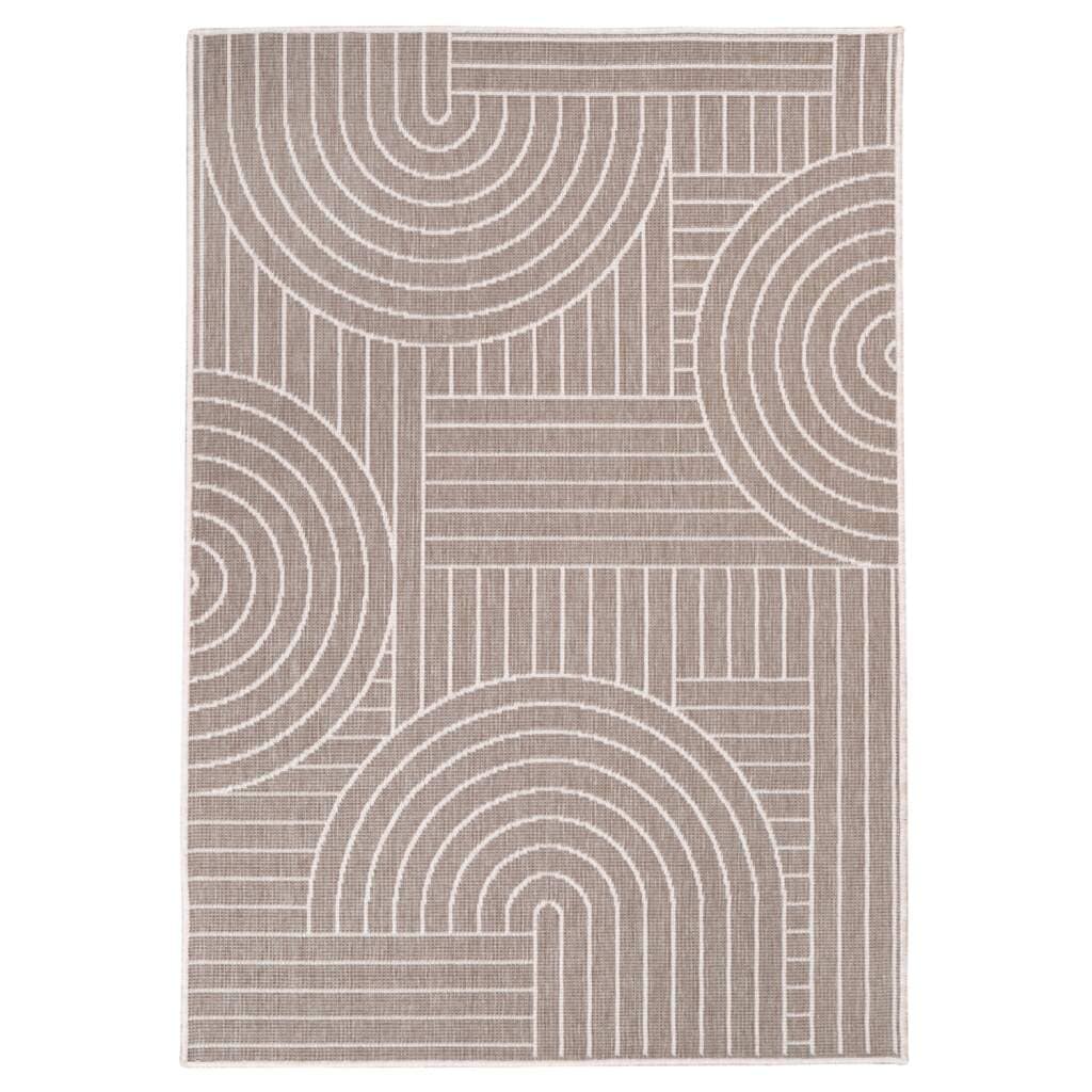 Carpet City Outdoorteppich »DUO RUG 5842«, rechteckig, Wendeteppich Wetterfest In- & Outdoor, Balkon, Terrasse, Wohnzimmer