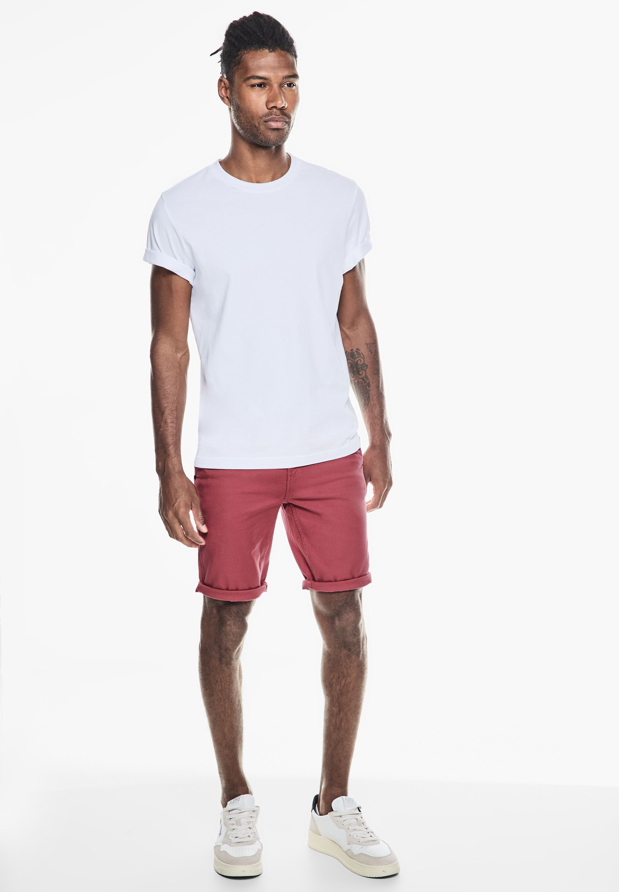 STREET ONE MEN Chinohose, softer Materialmix