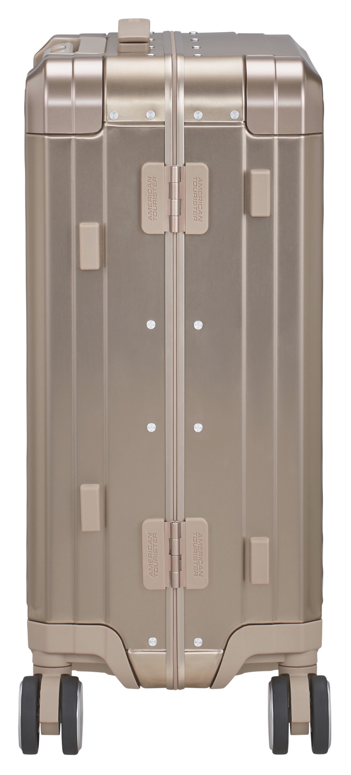 American Tourister® Hartschalen-Trolley »SOUNDBOX ALU, verschiedene Größen und Farben«, 4 Rollen, Hartschalen-Koffer zwei TSA-Schlösser Aluminium-Koffer