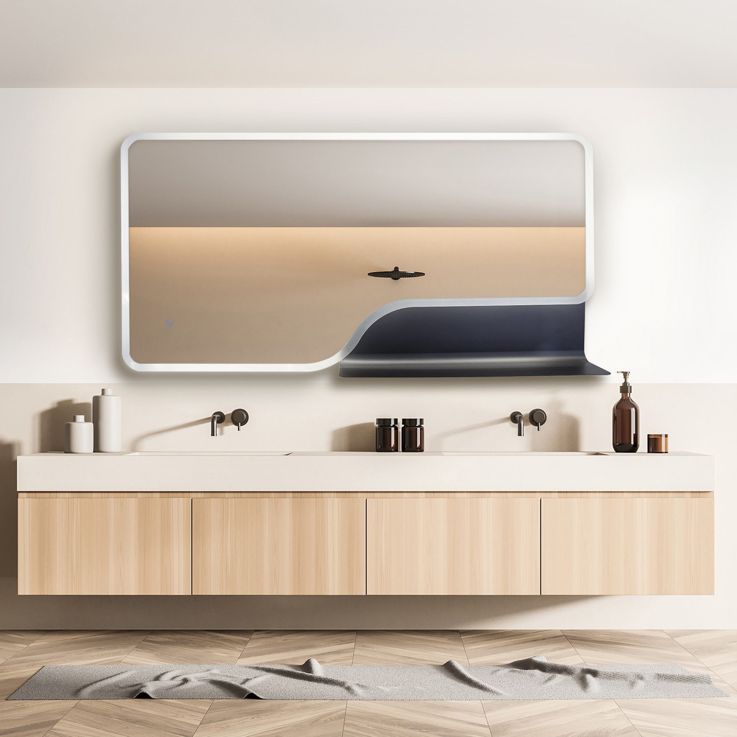 Paco Home Backlight Ablage »FANTASY«, Badspiegel Touch-Wandspiegel BAUR LED Spiegel | Wandleuchte Beleuchteter
