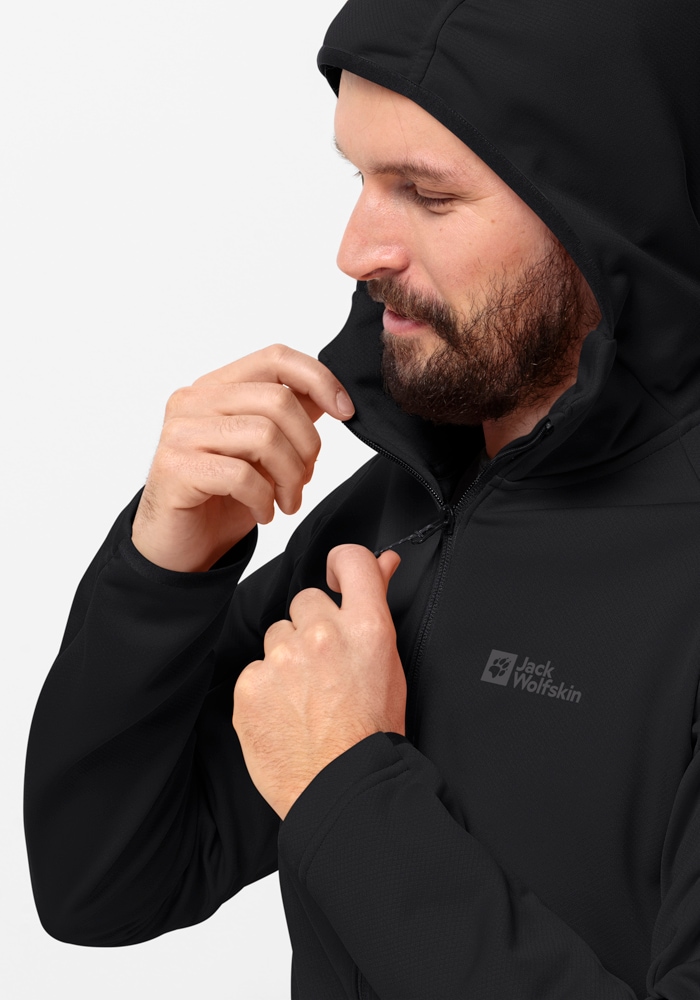 Jack Wolfskin Fleecejacke »ALPGRAT HOODED FZ M«, mit Kapuze