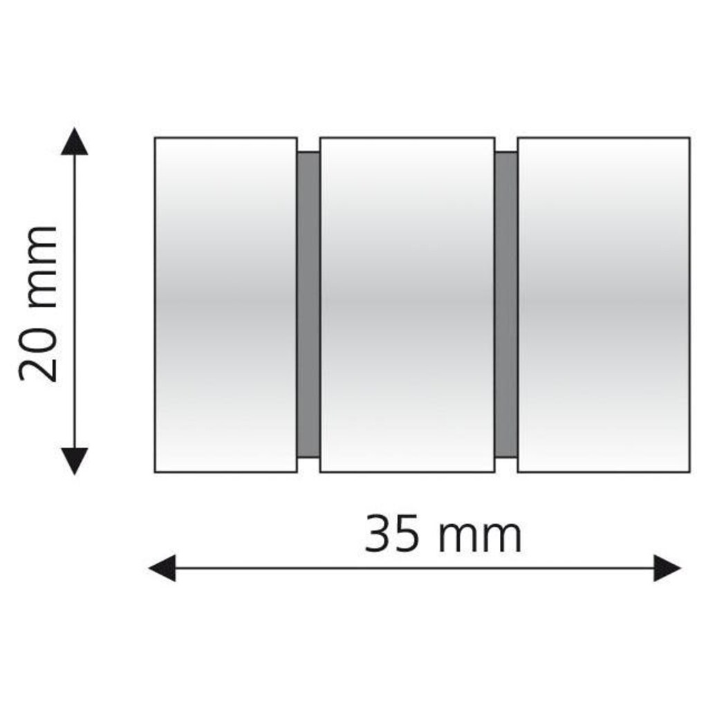 Liedeco Gardinenstangen-Endstück »Zylinder mit Rille«, (Set, 2 St.)