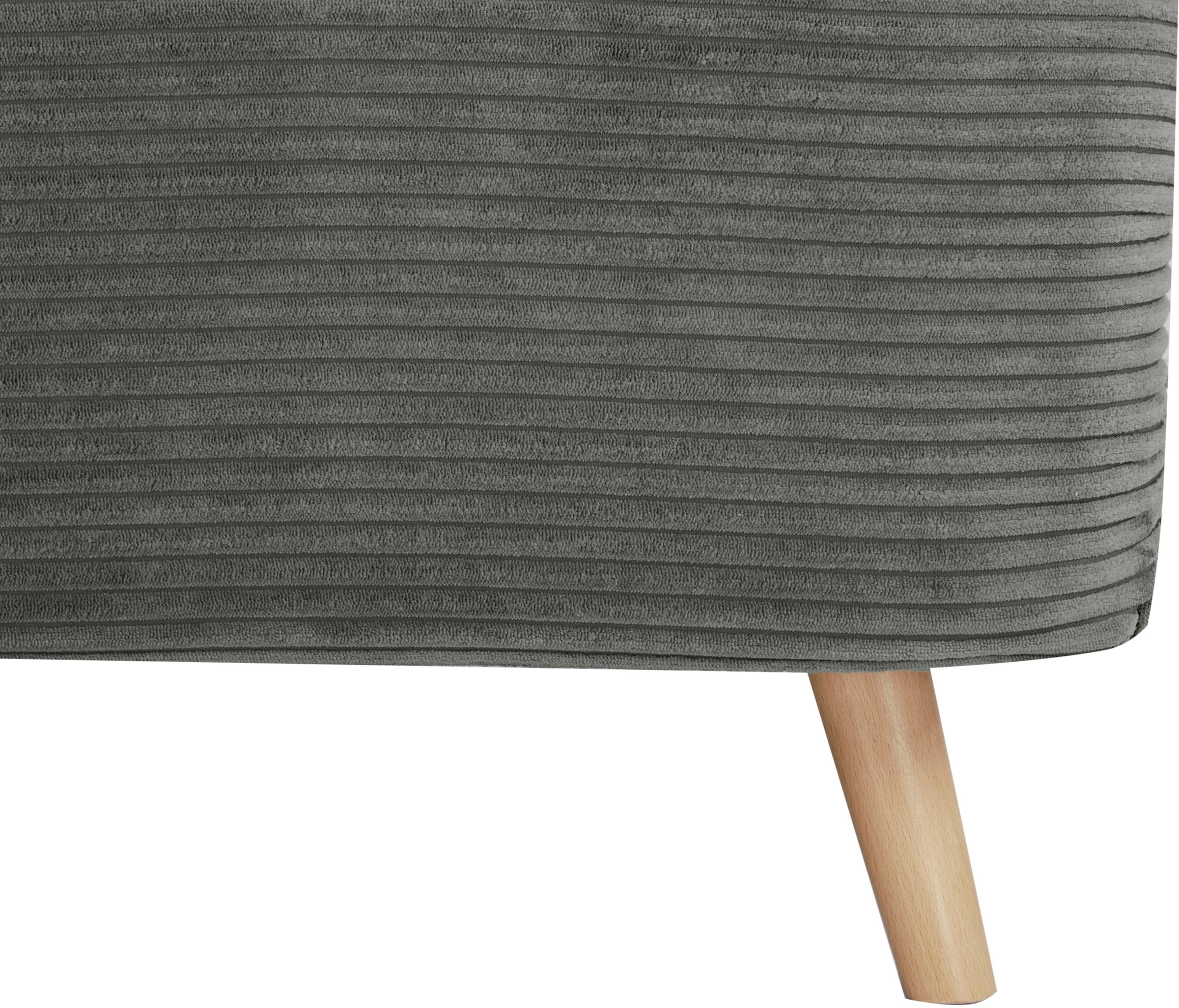 INOSIGN Sessel »AINSLEY«, wandelbar zum Gästebett, Schlafsofa, Webstoff u. Cord-Bezug