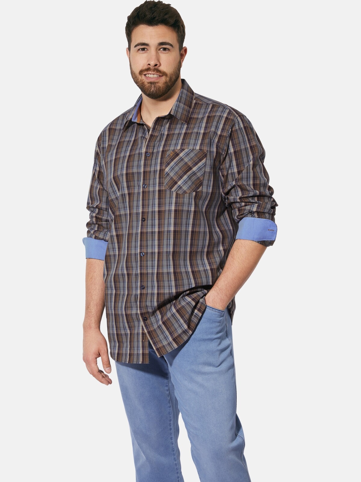 Charles Colby Langarmhemd "Hemd DUKE MALACHAI" 1 im Karo-Design günstig online kaufen