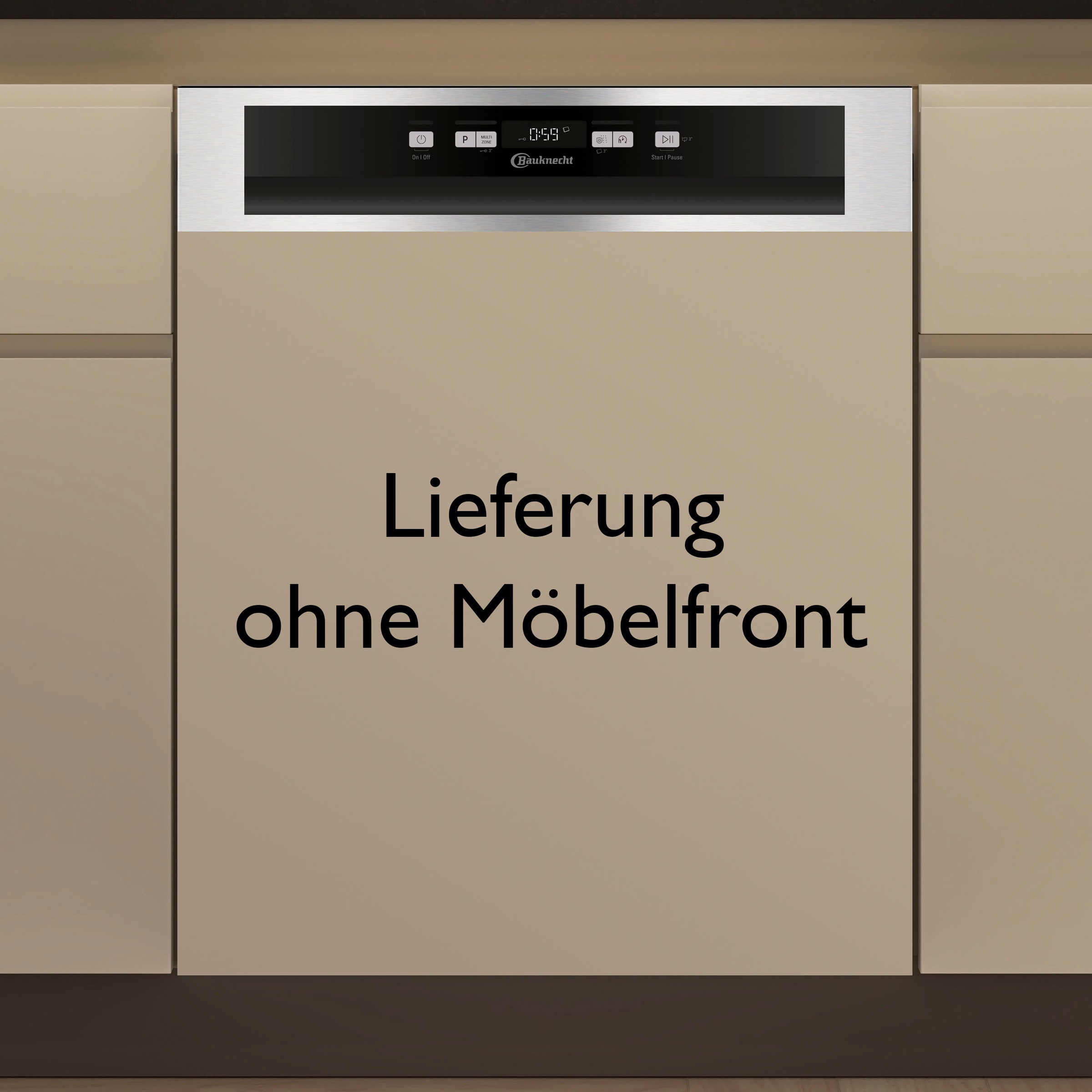 BAUKNECHT vollintegrierbarer Geschirrspüler "B0B D641A X", B:60cm H:82cm T:55,5cm, silber, Geschirrspüler, ActiveDry – automatische Türöffnung für