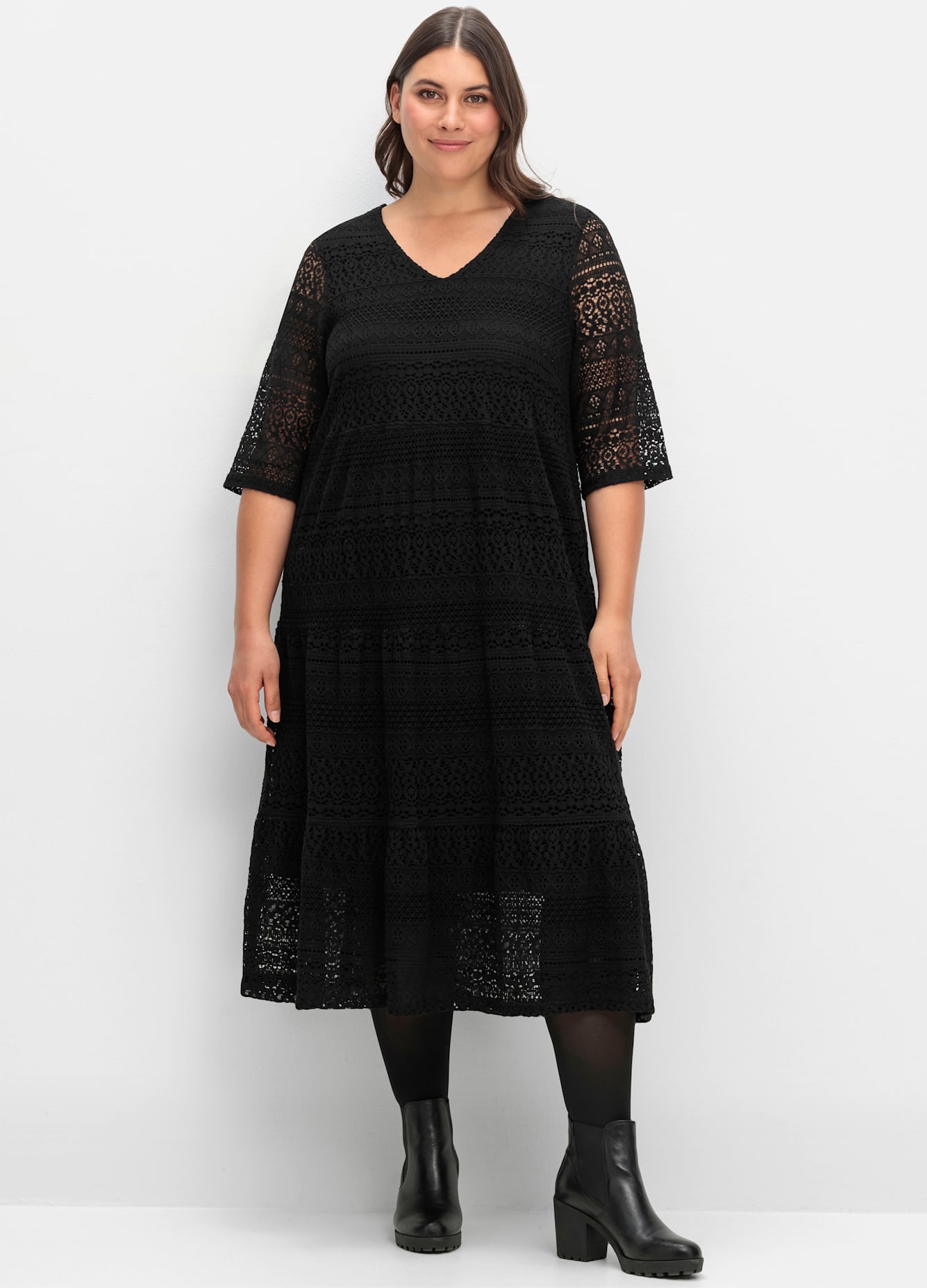 Sheego Spitzenkleid "Spitzenkleid" günstig online kaufen
