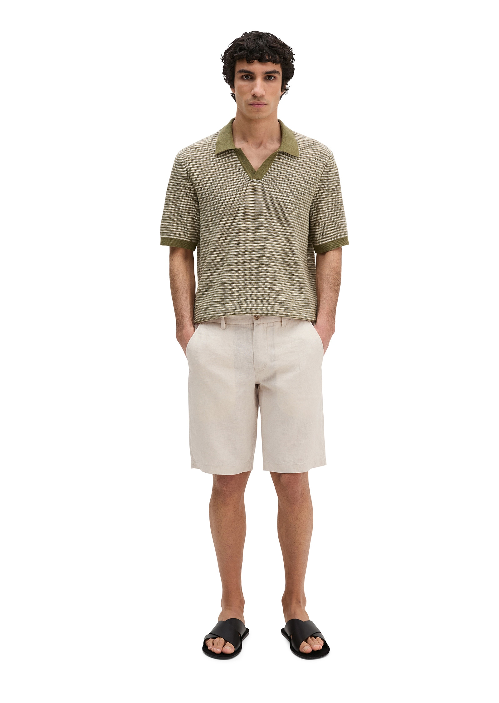 Marc O'Polo Poloshirt »aus Bio-Baumwolle und Leinen«