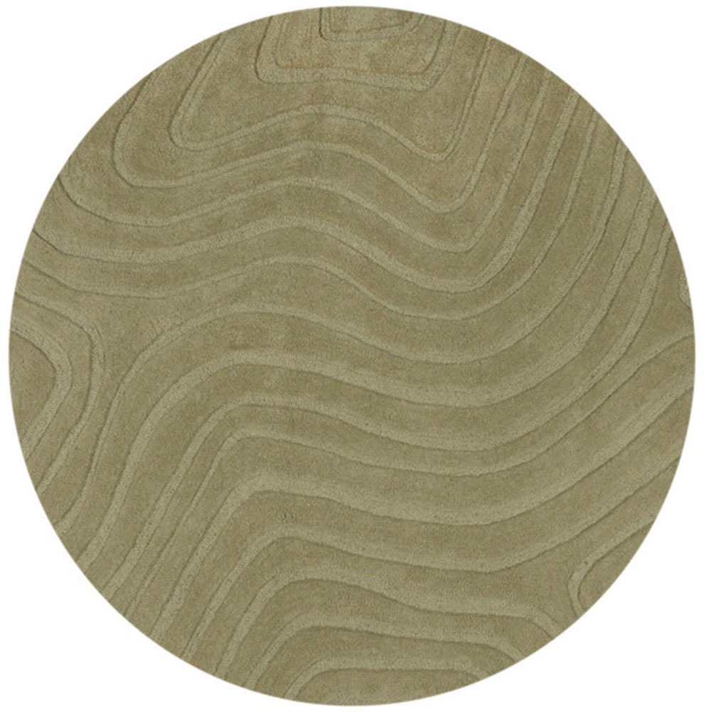 FLAIR RUGS Wollteppich »Mesmerise«, rund, 14 mm Höhe, Wollteppich mit Hoch-Tief Effekt