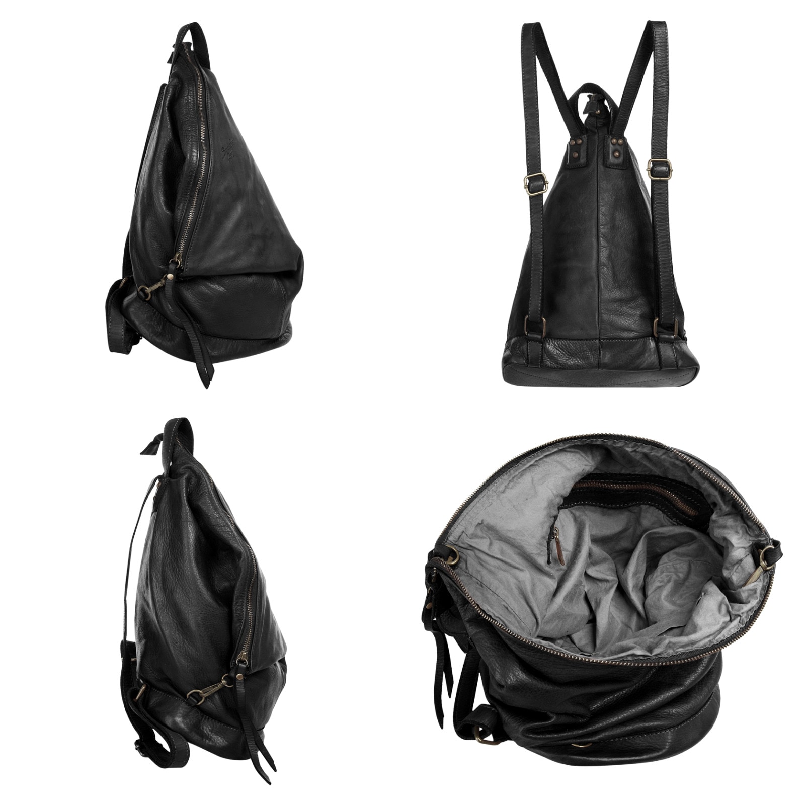 Samantha Look Cityrucksack, echt Leder, Made in Italy