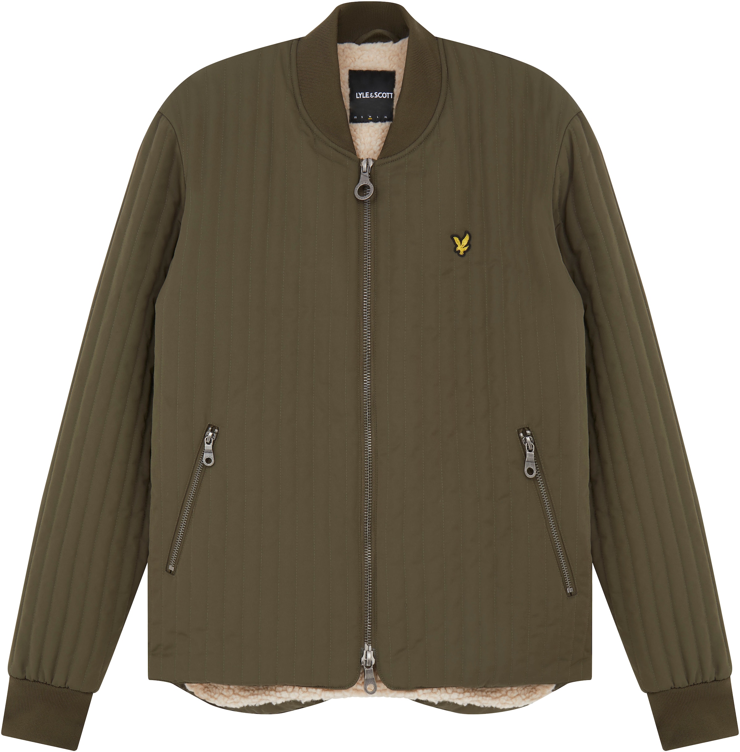 Lyle & Scott Bomberjacke, mit vertikale Steppungen