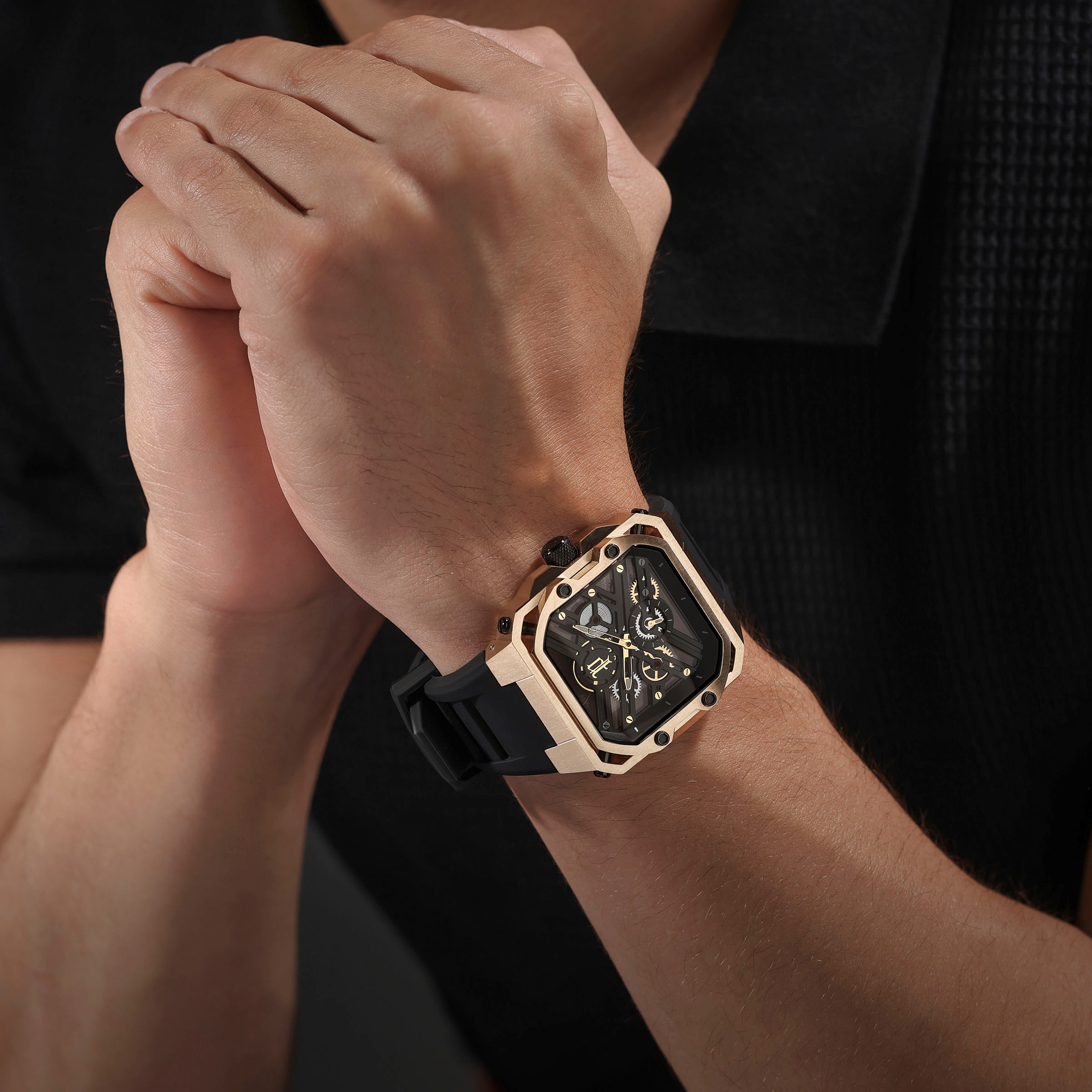 Police Multifunktionsuhr »DISRUPTOR I«, Quarzuhr, Armbanduhr, Herrenuhr, Silikonarmband, analog