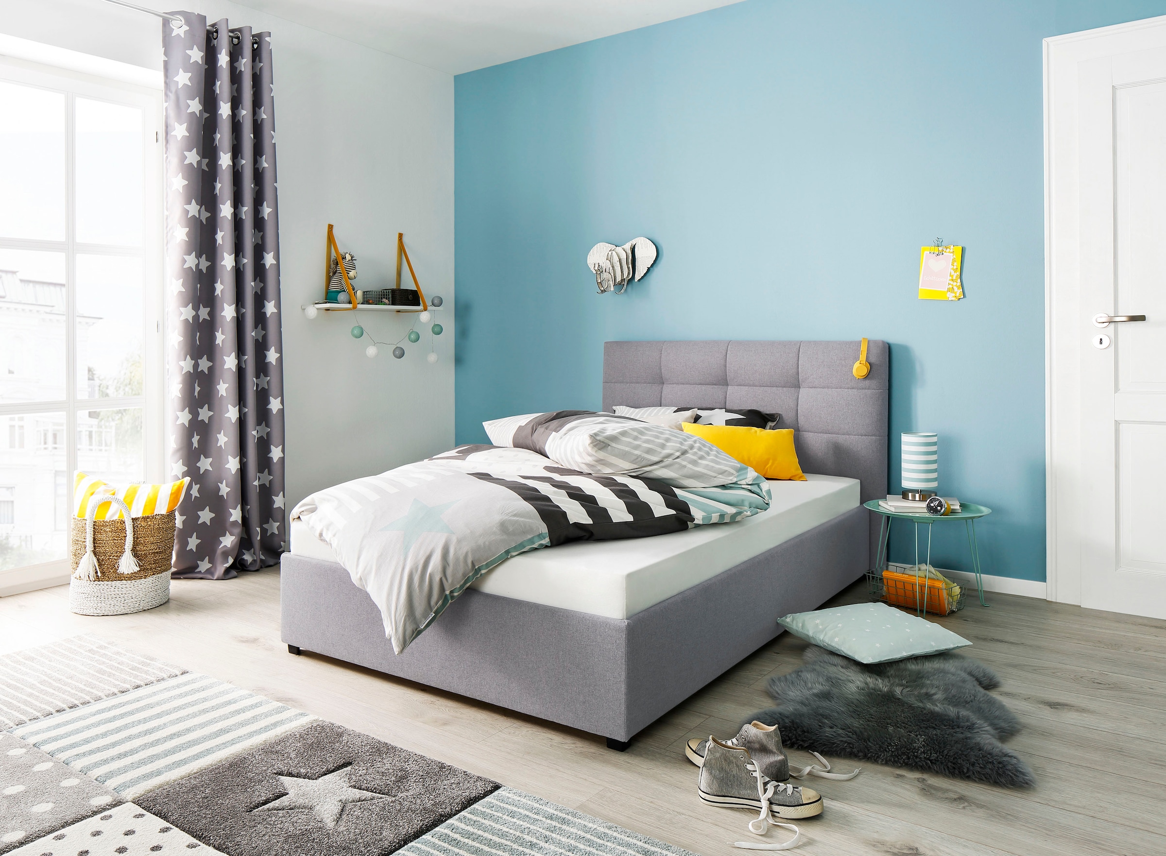 Home affaire Polsterbett "Endres" mit Bettkasten, wahlweise ohne Matratze/L günstig online kaufen