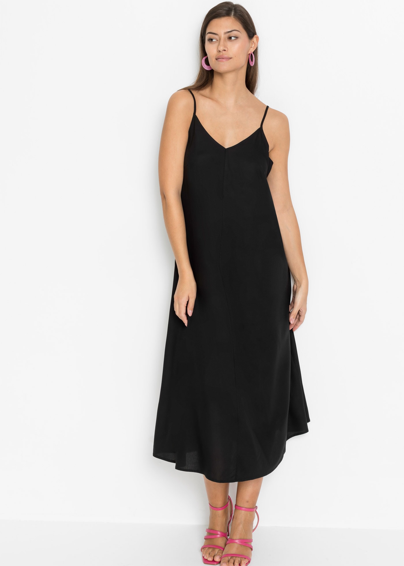 bonprix Trägerkleid "Trägerkleid aus feiner Viskose" für den Alltag, ärmell günstig online kaufen