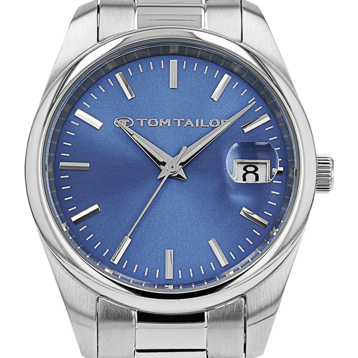 TOM TAILOR Quarzuhr Armbanduhr, Herrenuhr, Edelstahlarmband, analog, Jahr, Monat