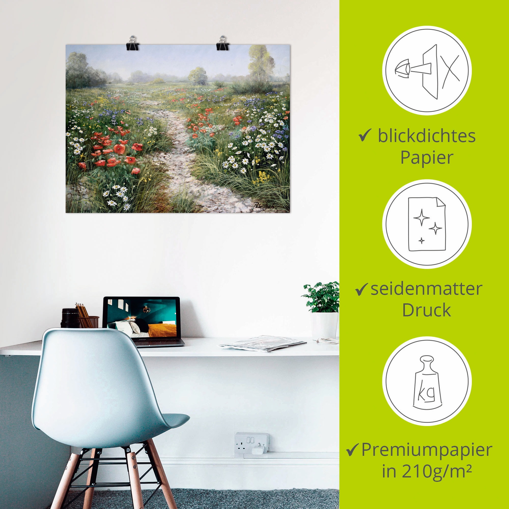 Artland Wandbild »Dichte der Natur«, Blumenwiese, (1 St.), als Leinwandbild, Poster, Wandaufkleber in verschied. Größen