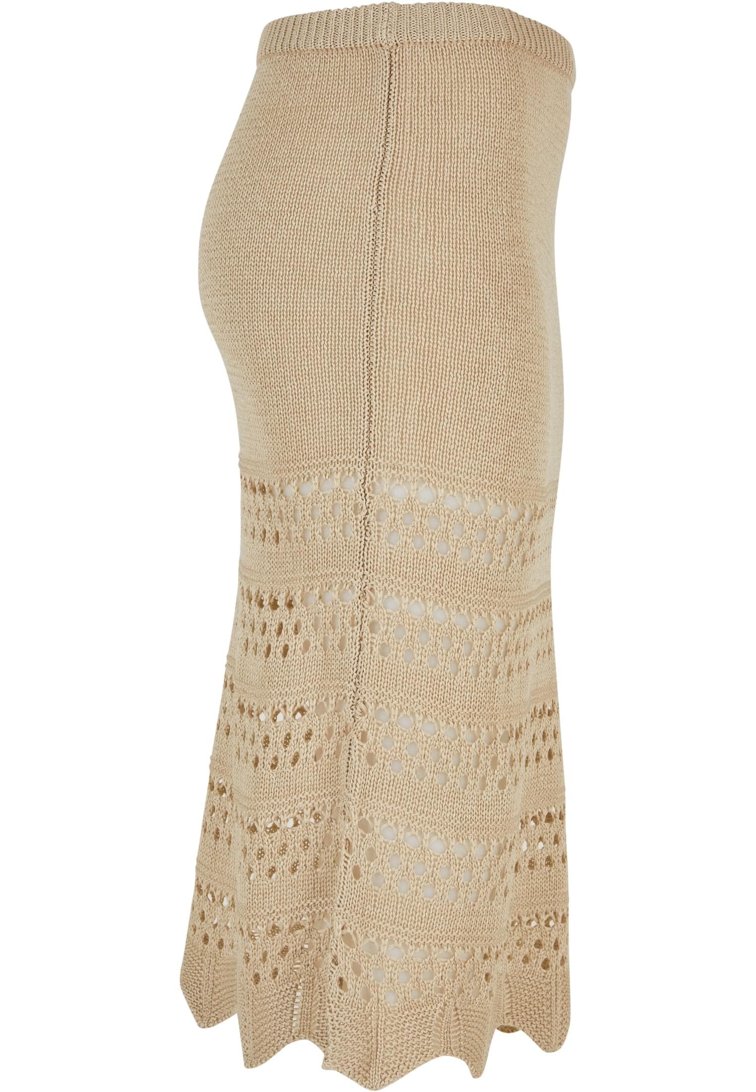 URBAN CLASSICS Sommerrock »Urban Classics Damen Ladies 3/4 Crochet Knit Skirt«, (1 tlg.)