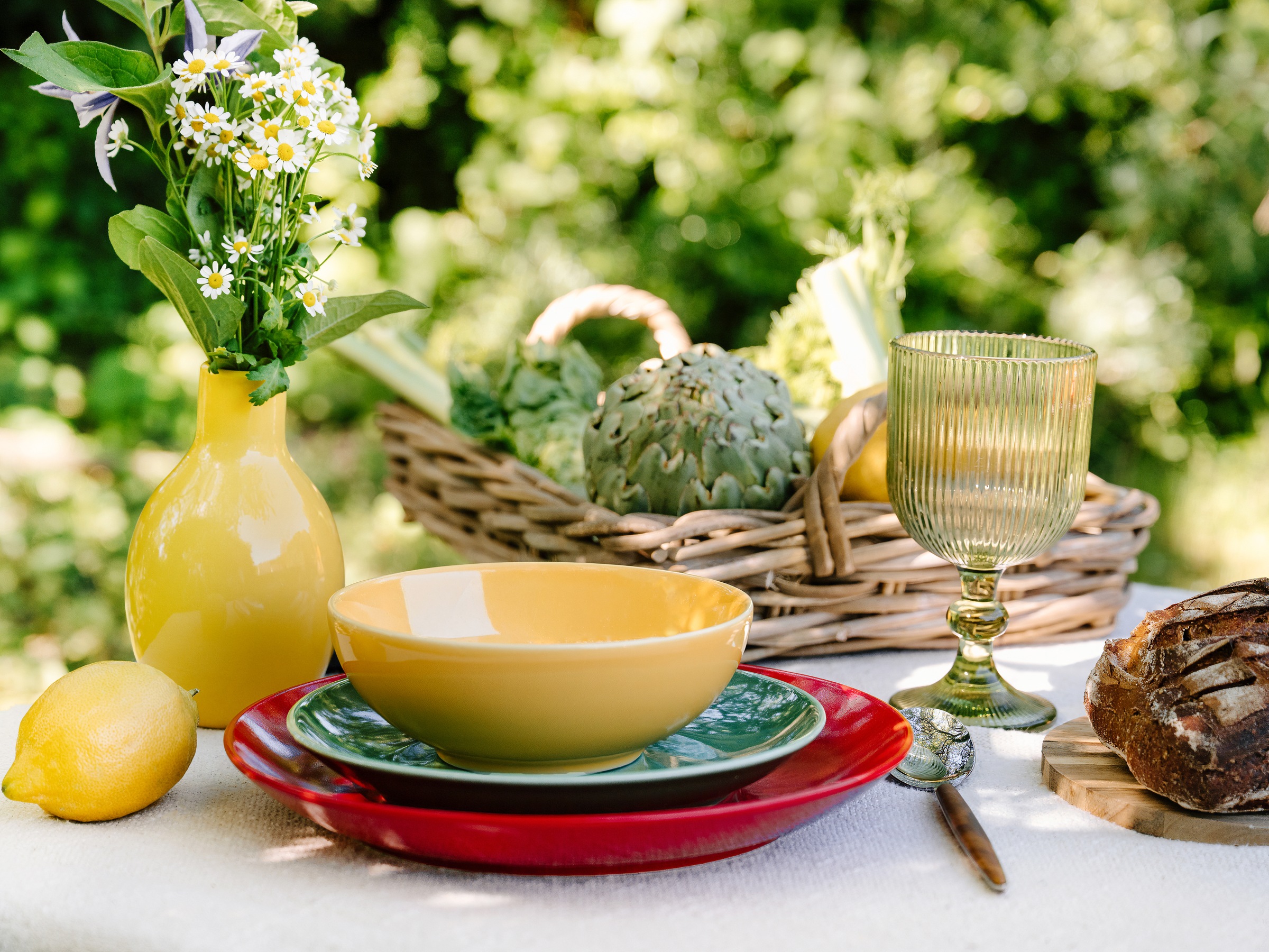 CreaTable Teller-Set »Joy, Geschirr-Set, 12-tlg.« Hochwertiges Steinzeug, Skandinavische Klarheit