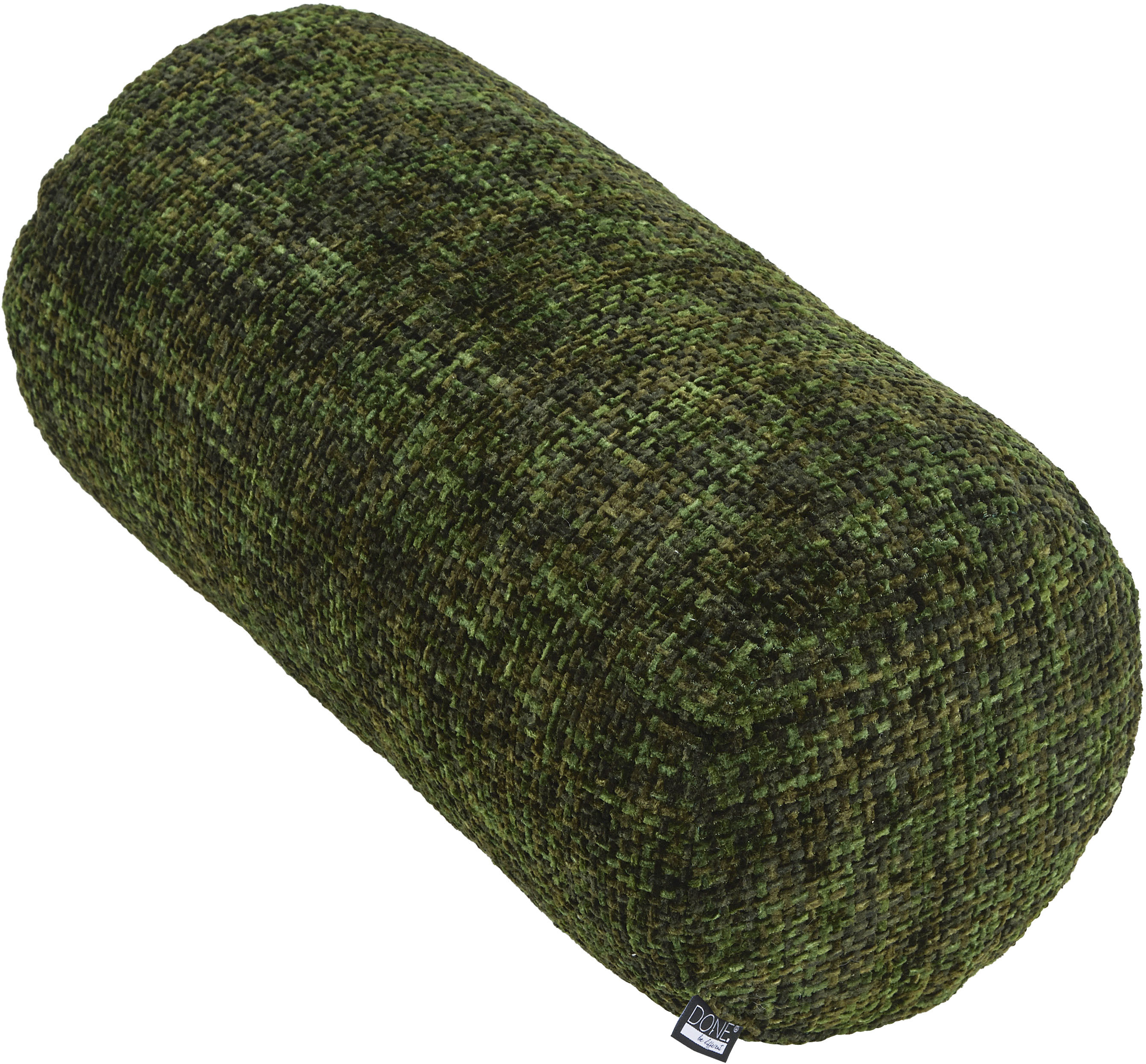 Nackenrollenbezug DONE., B:22cm H:10cm L:50cm, grün, Polyester, Polyester, Kissenbezüge, "Twist", Geflochtene Optik