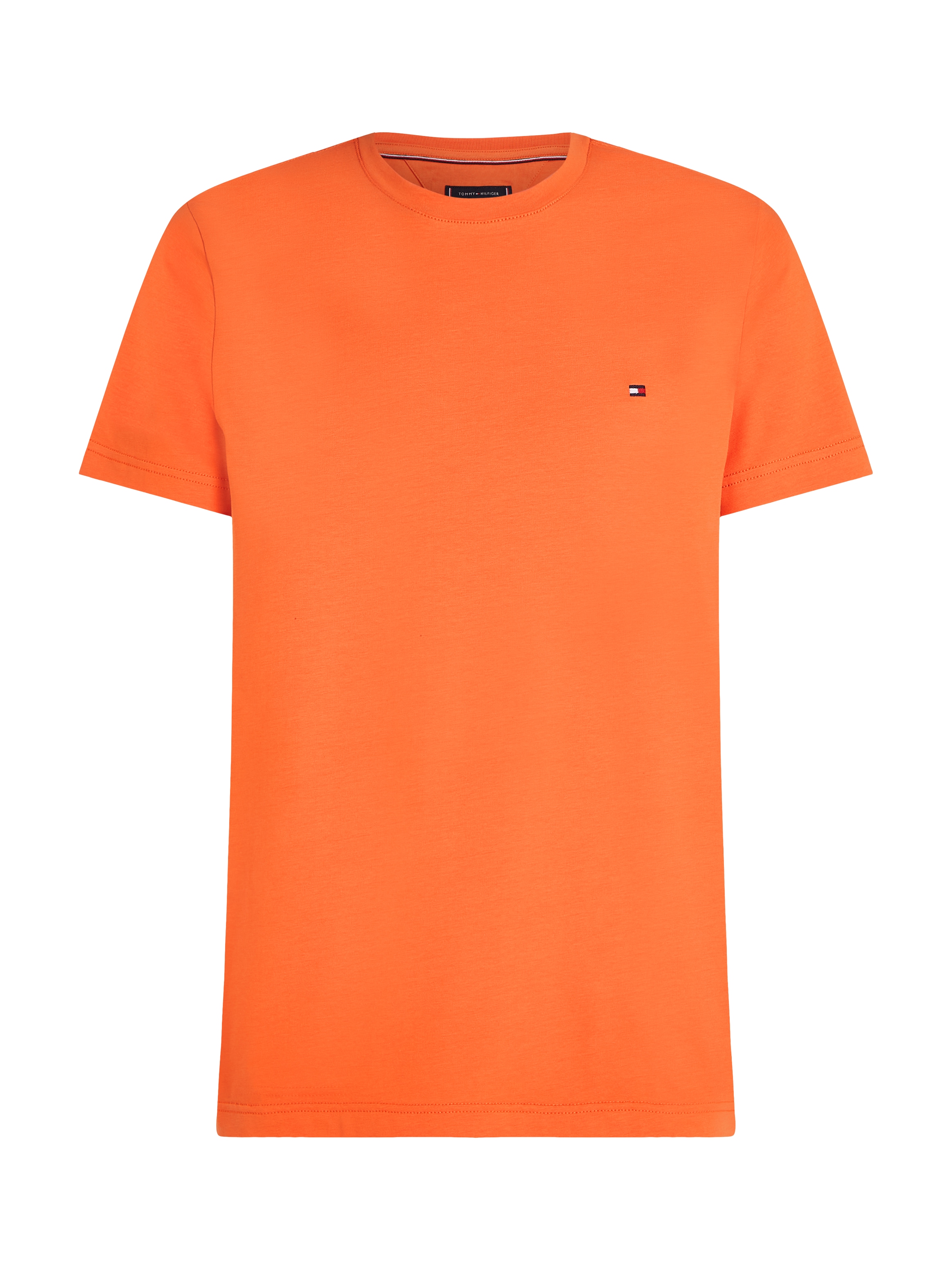 Tommy Hilfiger T-Shirt »STRETCH SLIM FIT« unifarben, casual, slim fit, Baumwollmix, Rundhals