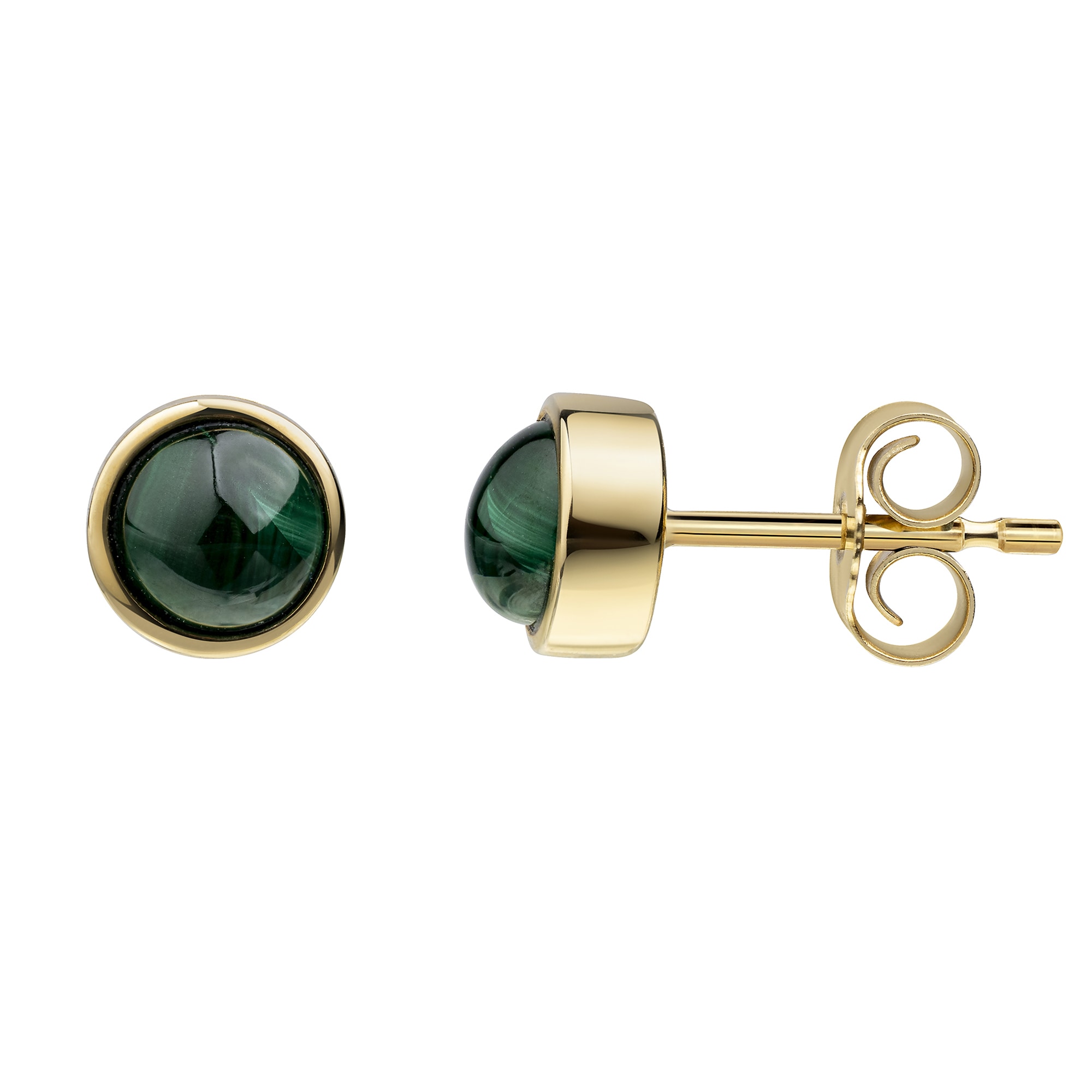Paar Ohrstecker CELESTA, gelb, grün, Ohrringe, Damen, one-size, Gold