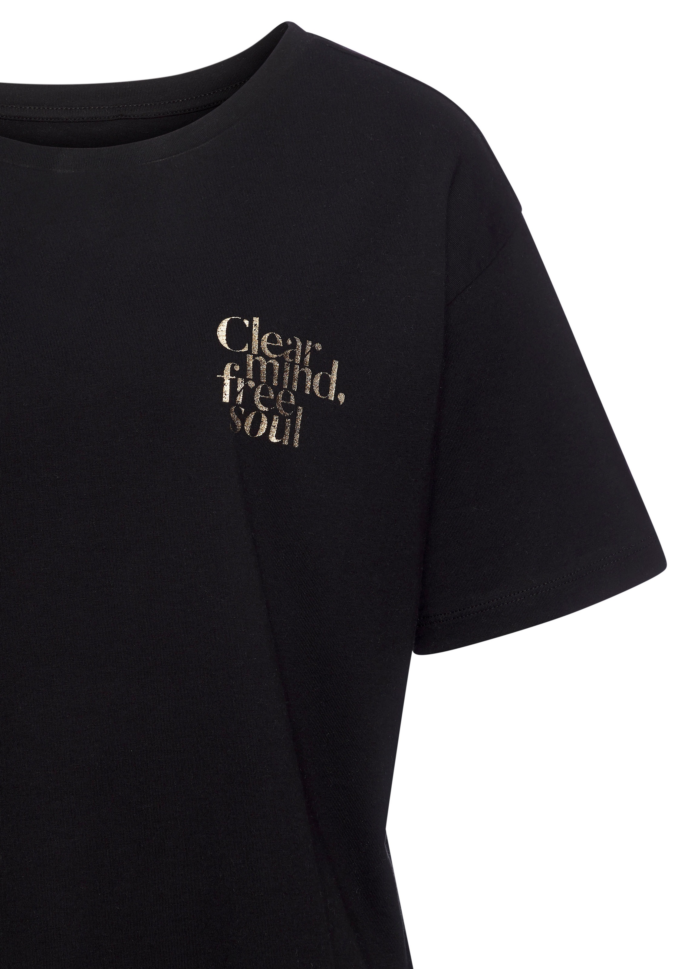 Buffalo T-Shirt, mit aufwendigen Foil Print vorn