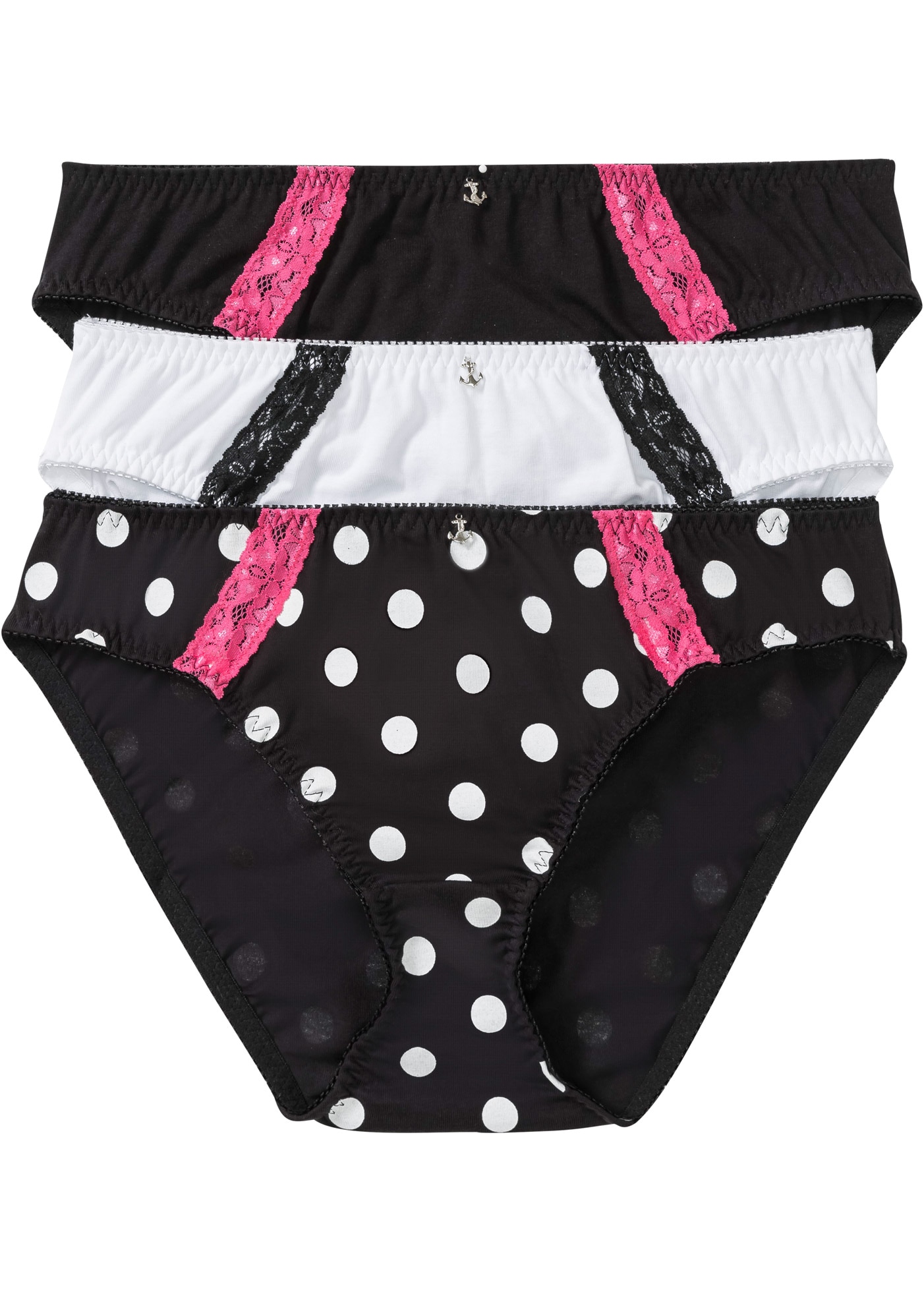 bonprix Slip "Slip Baumwolle (3er Pack)" Packung, 3, 3 Stk. Slip Baumwolle günstig online kaufen