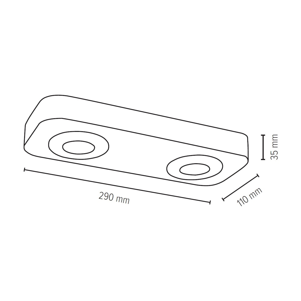 SPOT Light LED Deckenleuchte »COOL«, 2 flammig, aus echtem Beton, LED-Module inklusive, Handgemacht, Made in EU