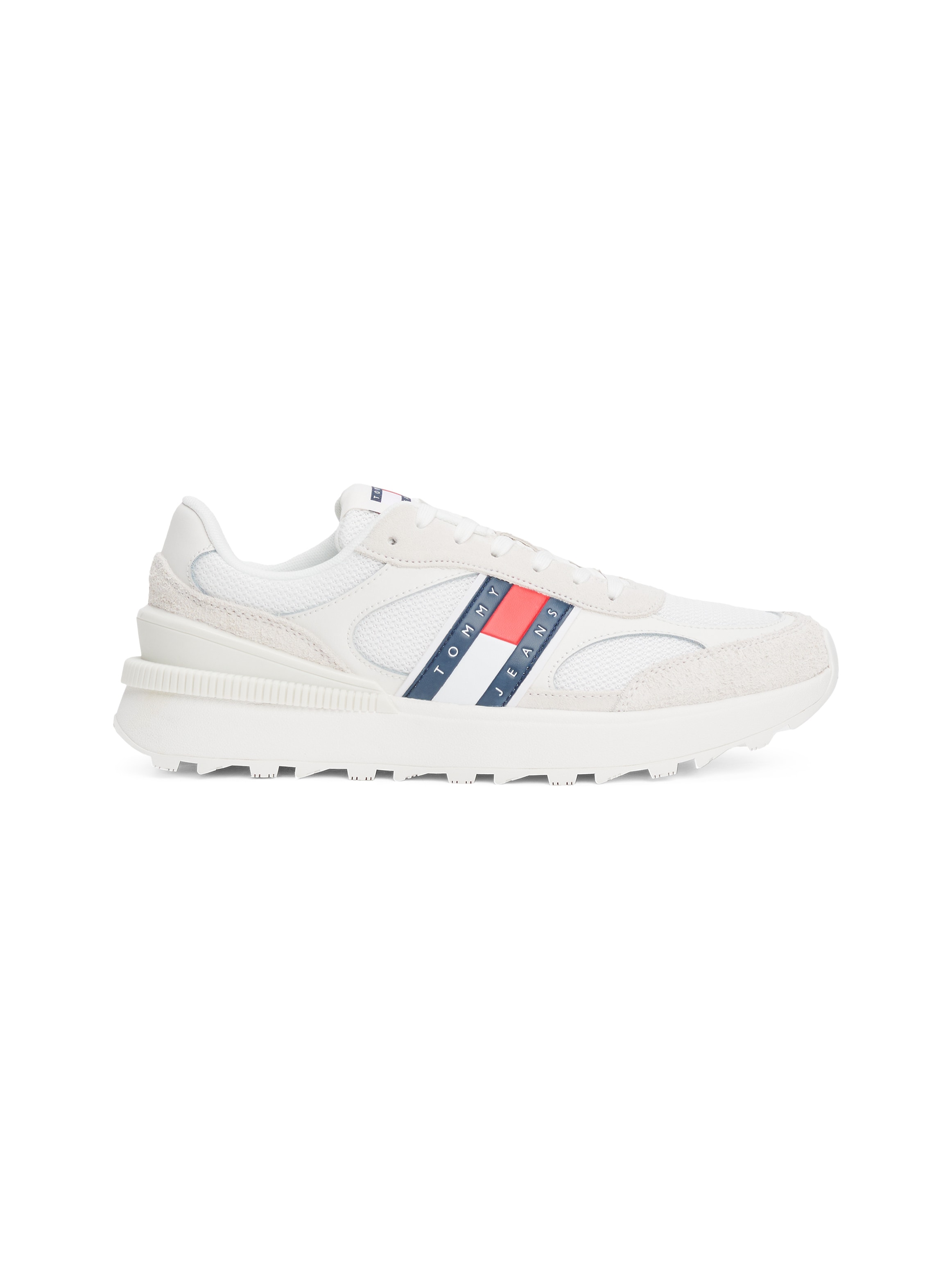 Tommy Jeans Sneaker »TJM TECHNICAL RUNNER ESS«, Freizeitschuh, Halbschuh, Schnürschuh mit gepolstertem Schaftrand