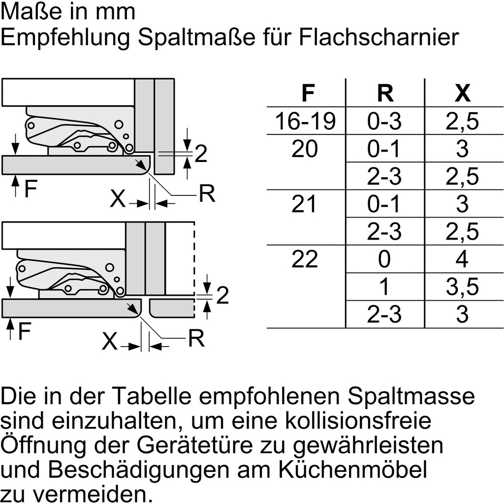 SIEMENS Einbaukühlschrank »KI21RADF0«, KI21RADF0, 87,4 cm hoch, 56 cm breit