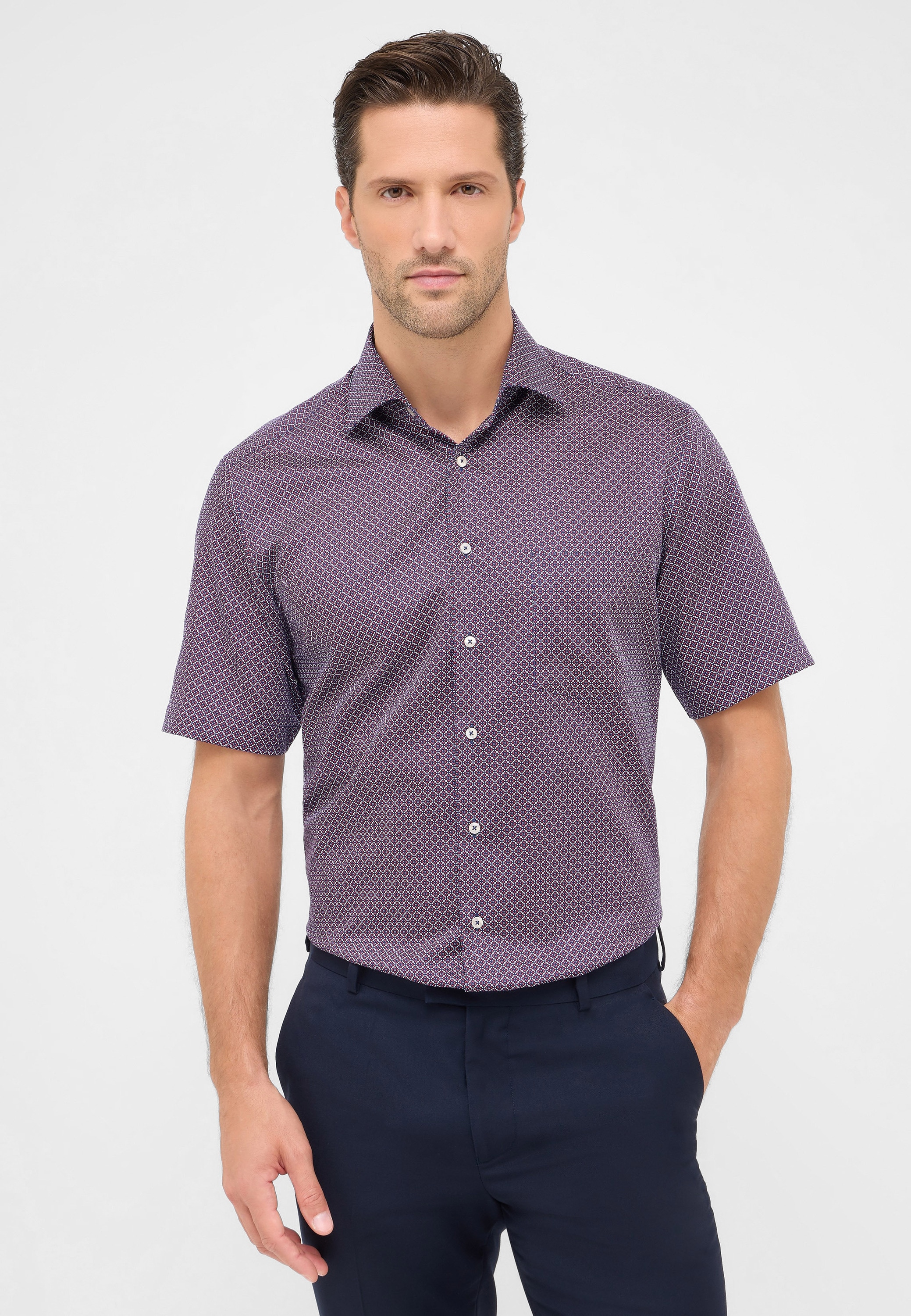 Eterna Kurzarmhemd "MODERN FIT" NON IRON (bügelfrei) günstig online kaufen