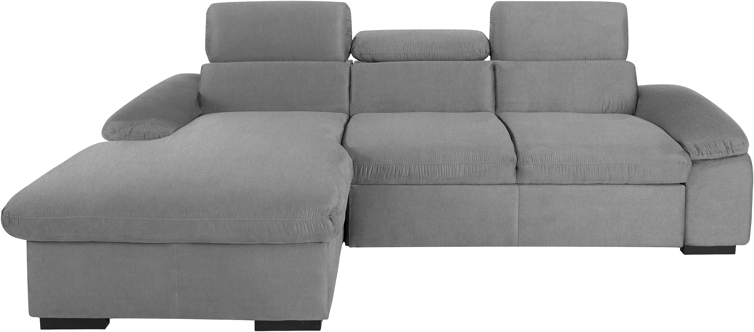 COTTA Ecksofa »Lola L-Form«, (Set, mit Hocker), mit Hocker & Kopfteilfunktion, wahlw. Bett- und Armteilfunktion