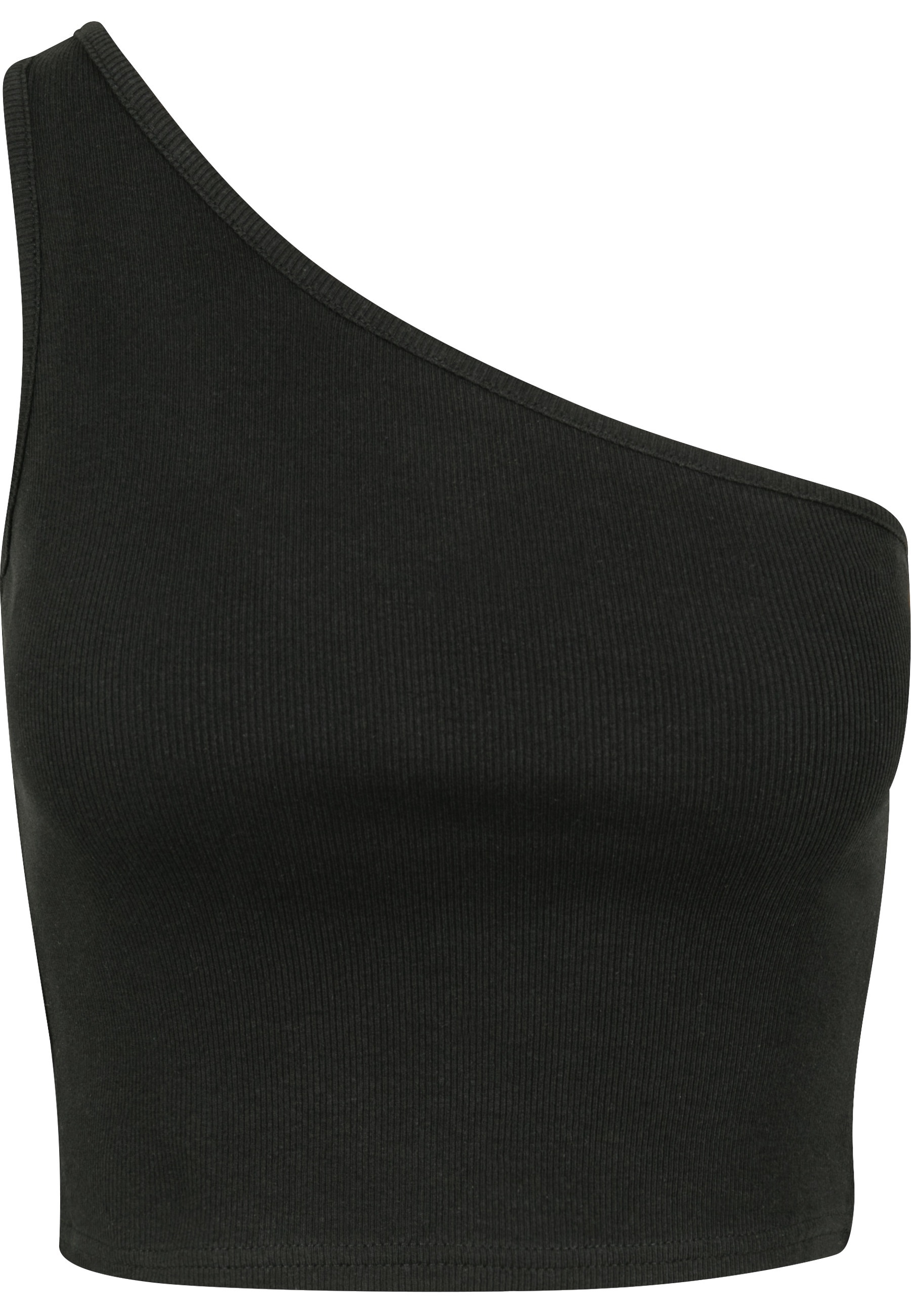 URBAN CLASSICS Yoga & Relax Shirt "Urban Classics Damen Ladies Cropped Asymmetric Top" 1 Stk.