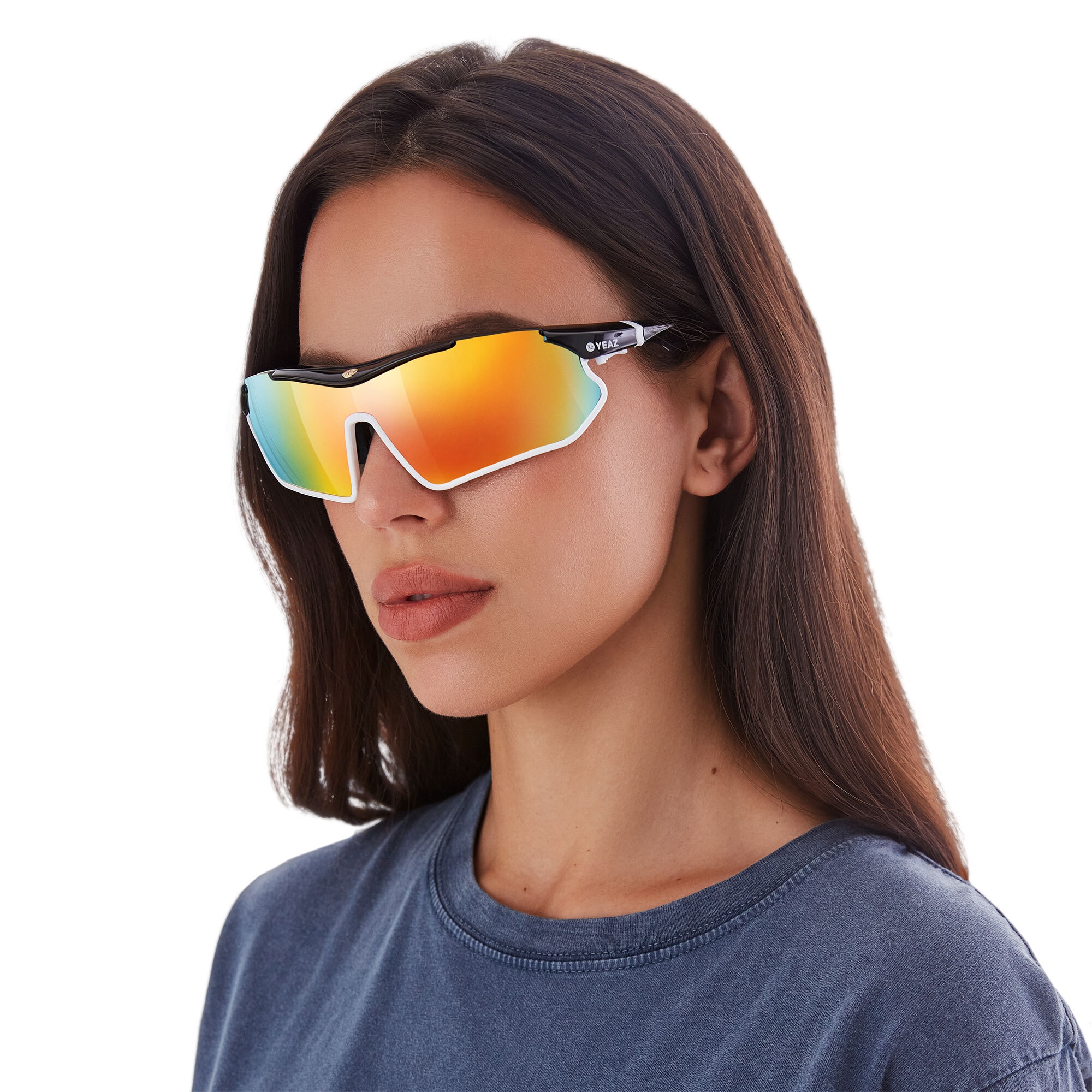 YEAZ Sportbrille »Sport-Sonnenbrille schwarz/weiß/rot SUNRAY«