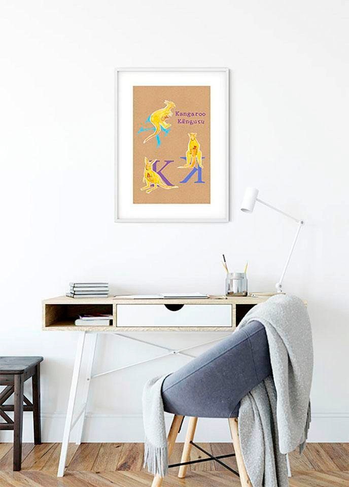 Komar Bild »ABC Animal K«, Buchstaben, (1 St.), Wandbild zur Dekoration - ohne Rahmen