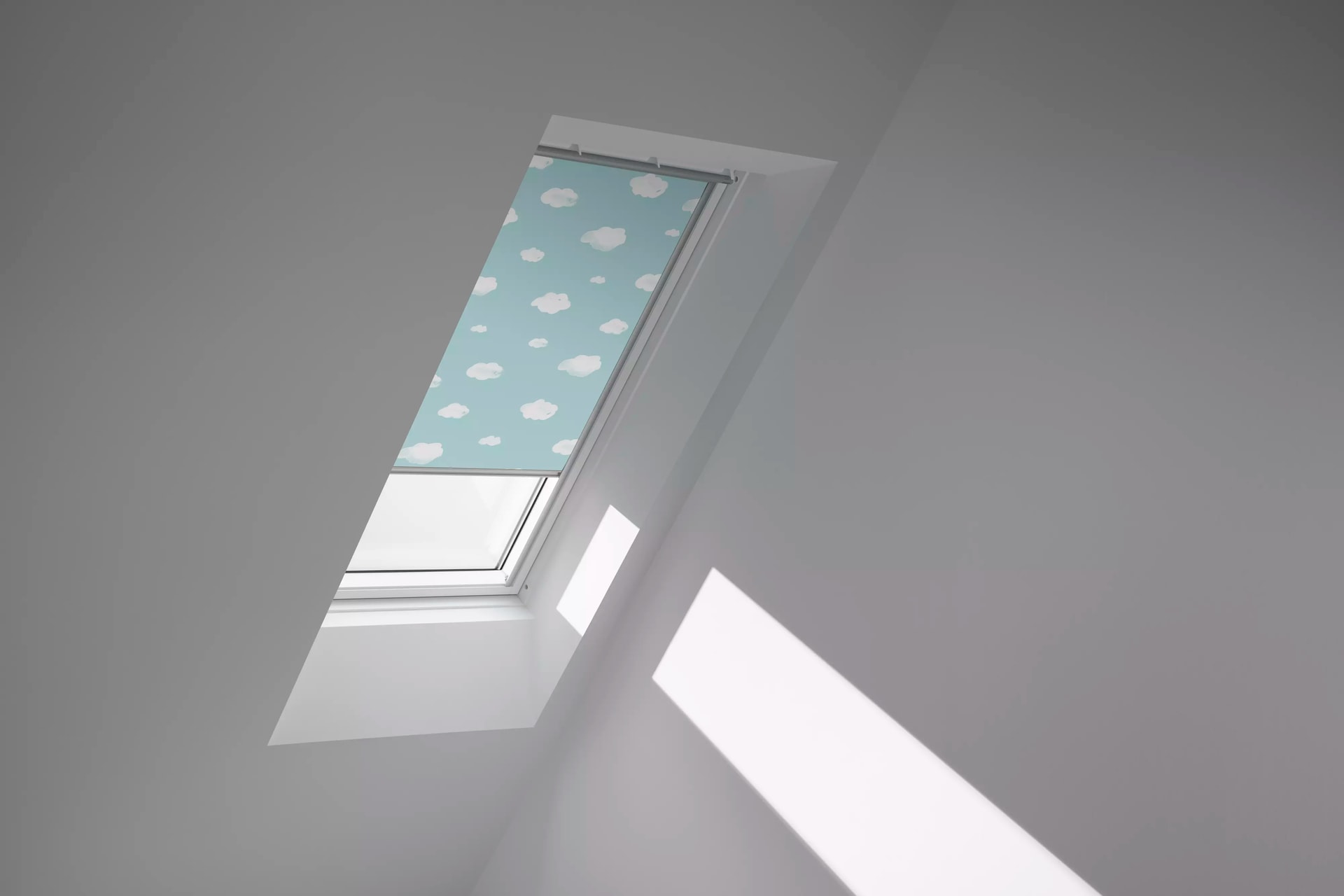 VELUX Verdunklungsrollo »DKL 4660S« verdunkelnd ohne Bohren in Führungsschienen alufarbene Führungsschienen & Griffleiste