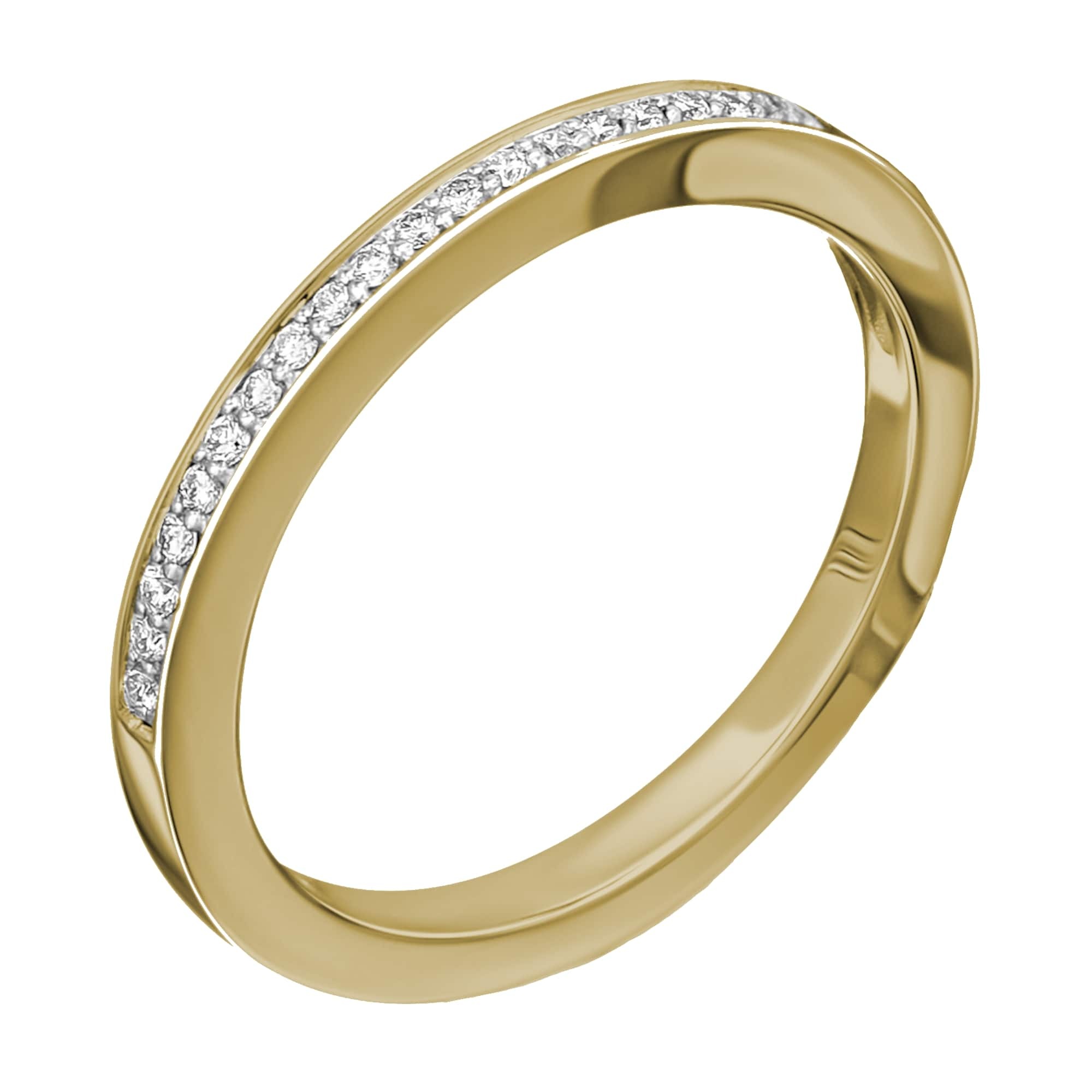 ONE ELEMENT Diamantring »0.09 ct Diamant Brillant Memoire Ring«, aus 585 Gelbgold – stilvoll & feminin – für die besonderen Augenblicke