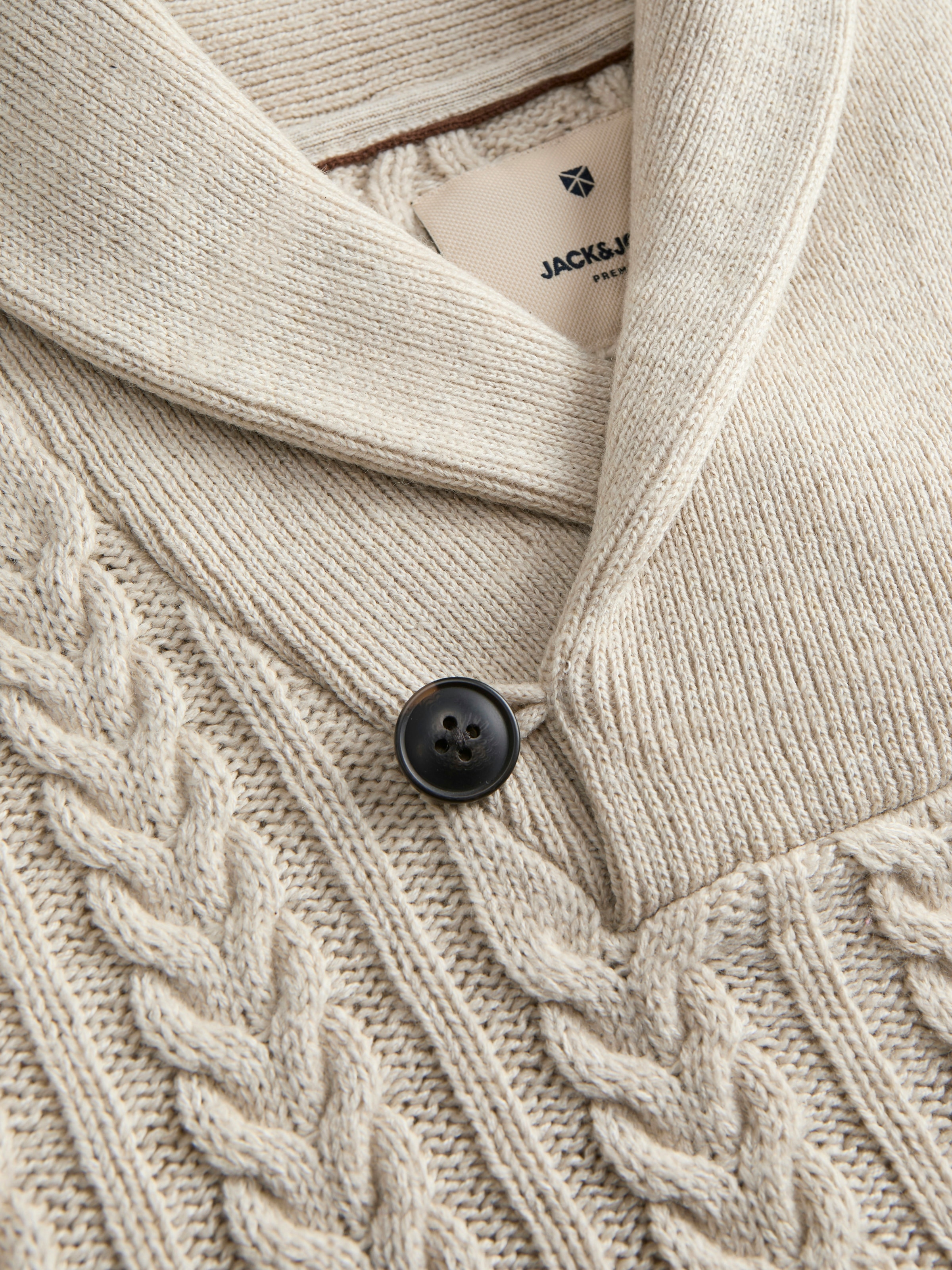 Jack & Jones Strickpullover »JPRBLUSEAN KNIT CABLE SHAWL NECK«